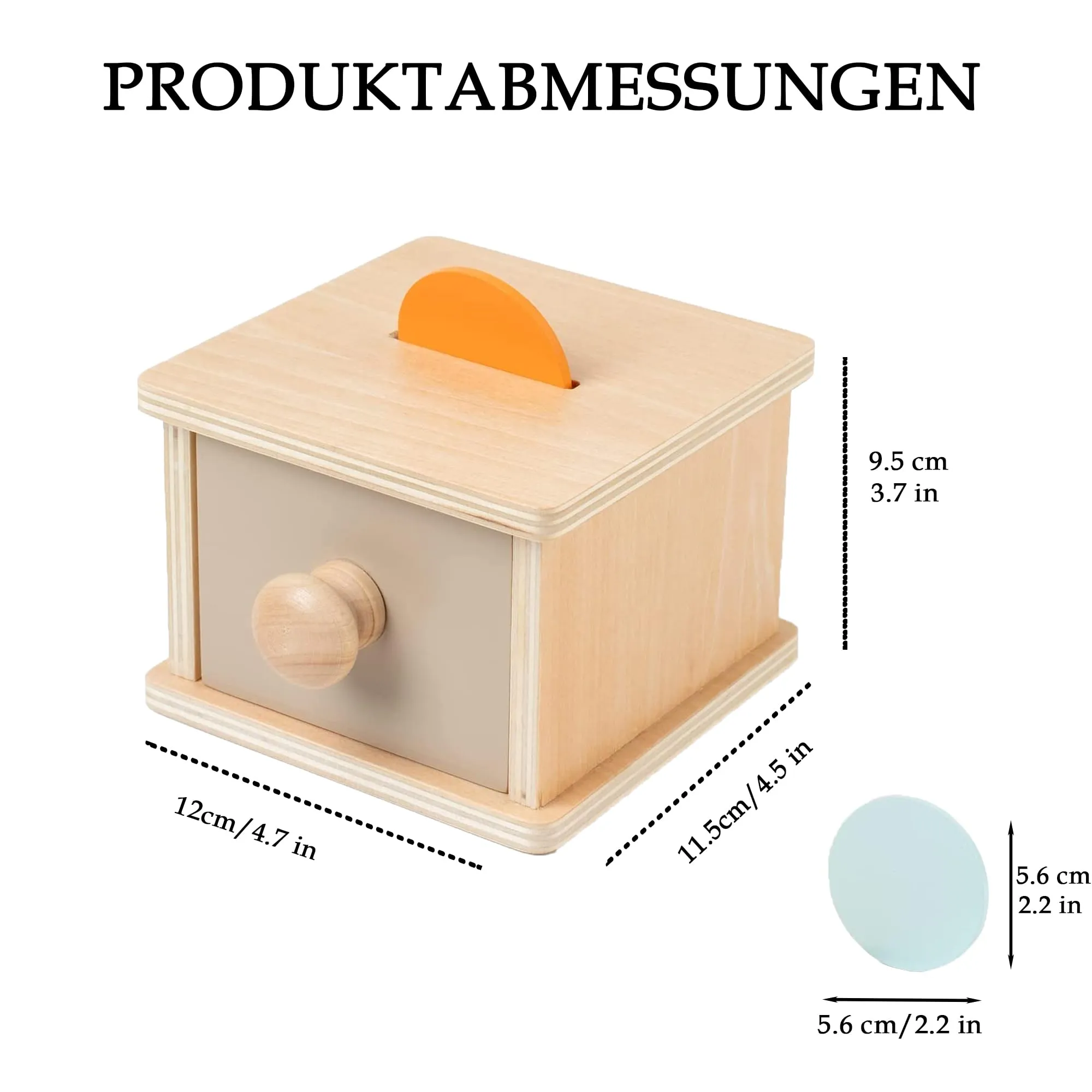 YAANI Scatola di Monete Montessori Giochi Montessori 1 Anno, Montessori Neonate 6-12 Mesi, Giochi Montessori 2 Anni, Metodo Montessori, Giochi Bambini 1 Anno - immagine 6