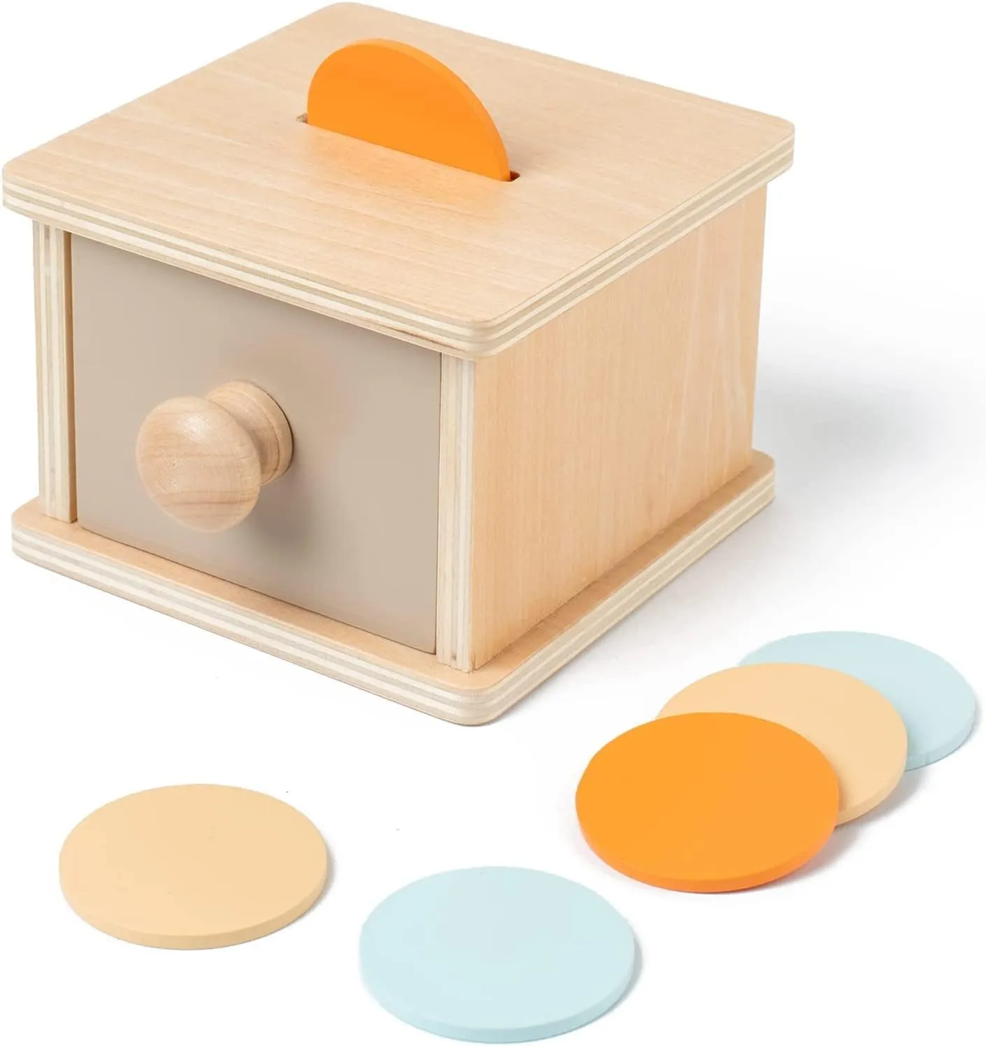 YAANI Scatola di Monete Montessori Giochi Montessori 1 Anno, Montessori Neonate 6-12 Mesi, Giochi Montessori 2 Anni, Metodo Montessori, Giochi Bambini 1 Anno - immagine 8