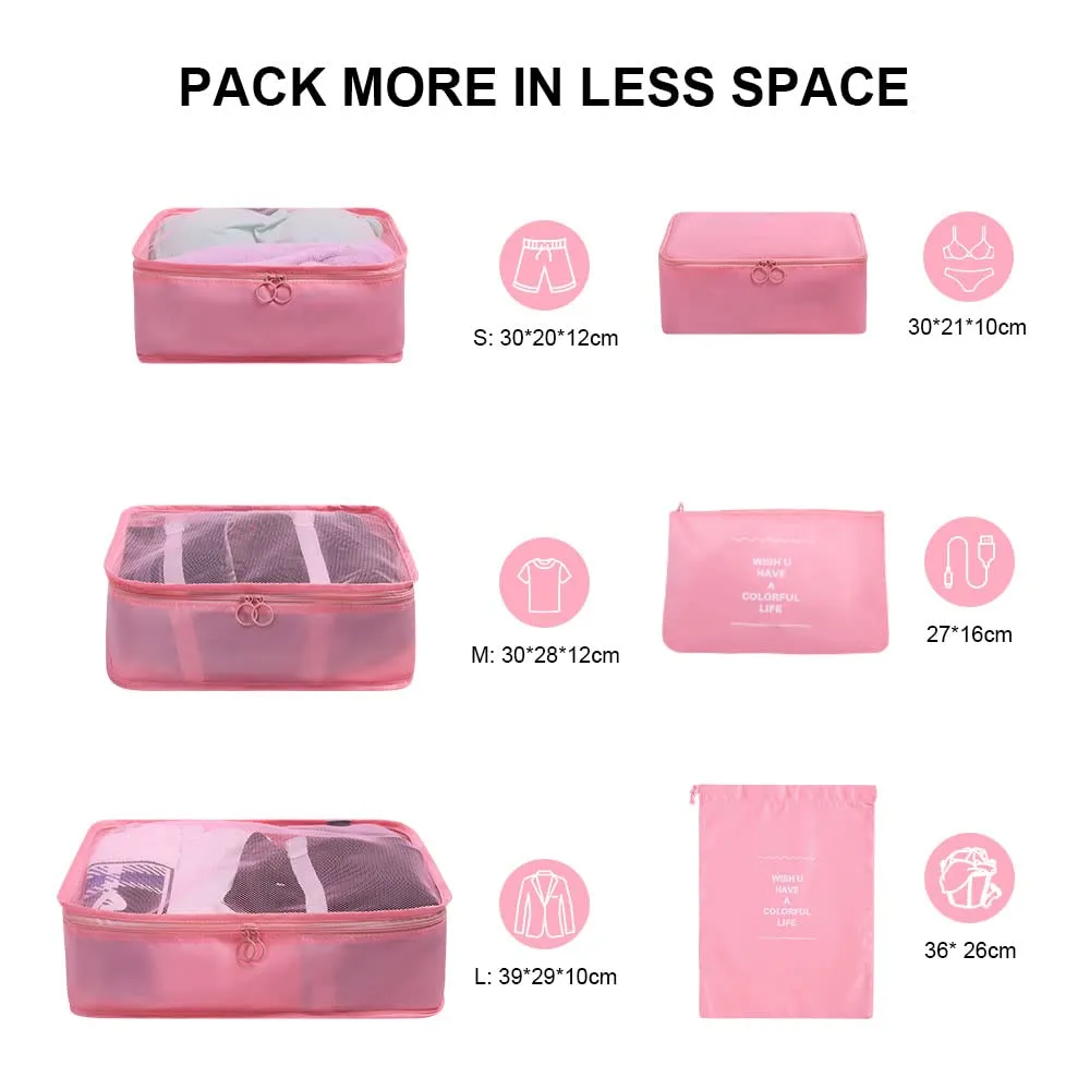 OSDUE Organizer Valigie 6 Pezzi Organizer Viaggio Accessori Viaggio - immagine 2