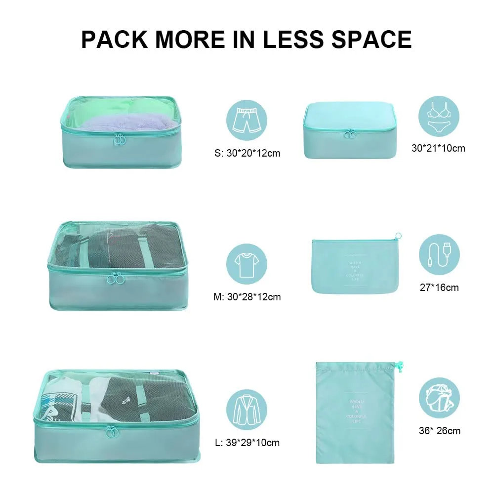 OSDUE Organizer Valigie 6 Pezzi Organizer Viaggio Accessori Viaggio - immagine 2