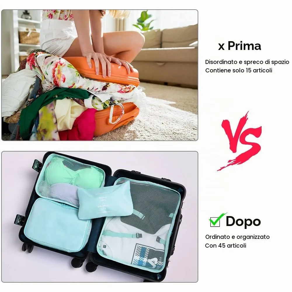 OSDUE Organizer Valigie 6 Pezzi Organizer Viaggio Accessori Viaggio - immagine 7