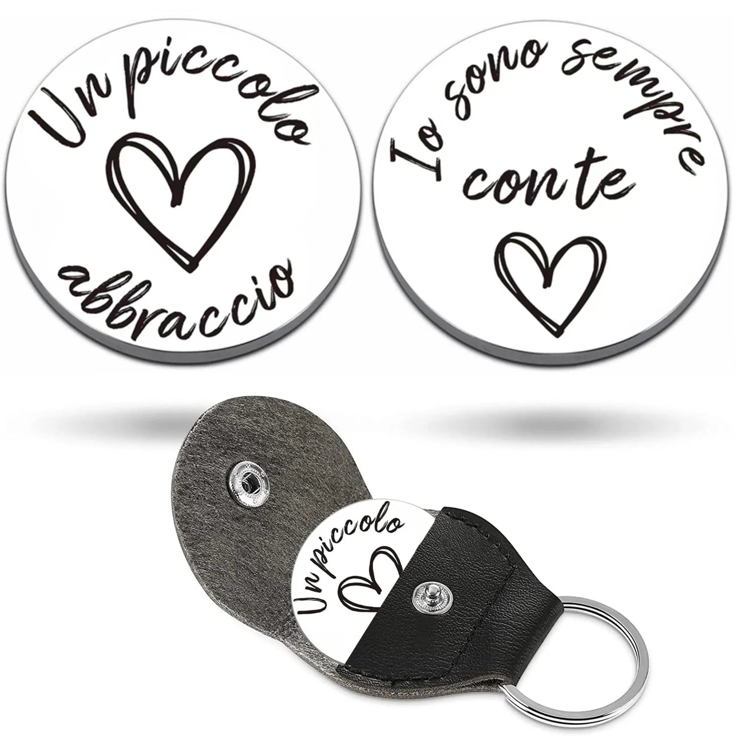 PulangRen Un Piccolo Abbraccio Portafortuna, Idee Regalo Donna Uomo, Portafortuna da Regalare-Io Sono Sempre Con Te-Amicizia Regali, Regali Natale per Famiglia Amici - immagine 1