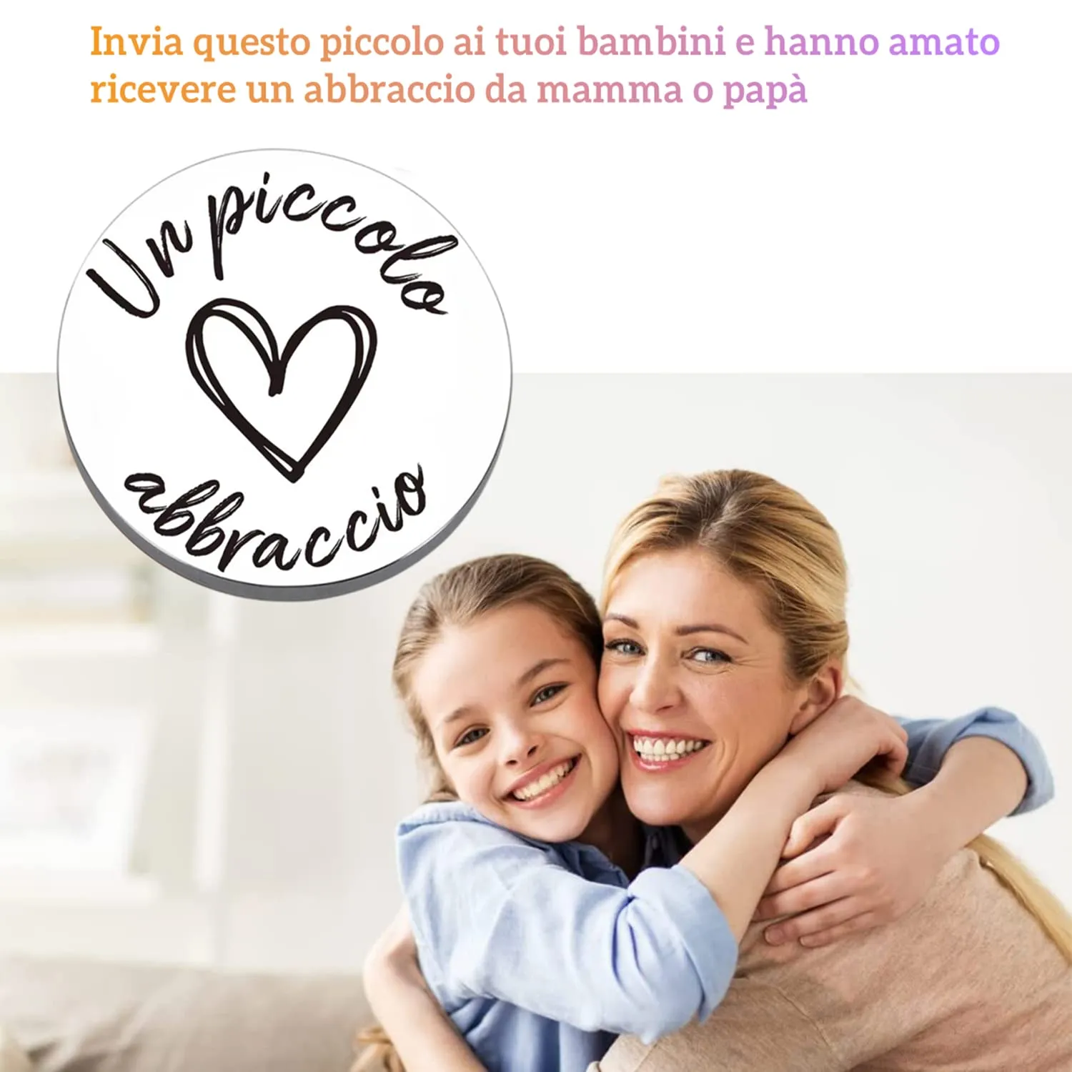 PulangRen Un Piccolo Abbraccio Portafortuna, Idee Regalo Donna Uomo, Portafortuna da Regalare-Io Sono Sempre Con Te-Amicizia Regali, Regali Natale per Famiglia Amici - immagine 4