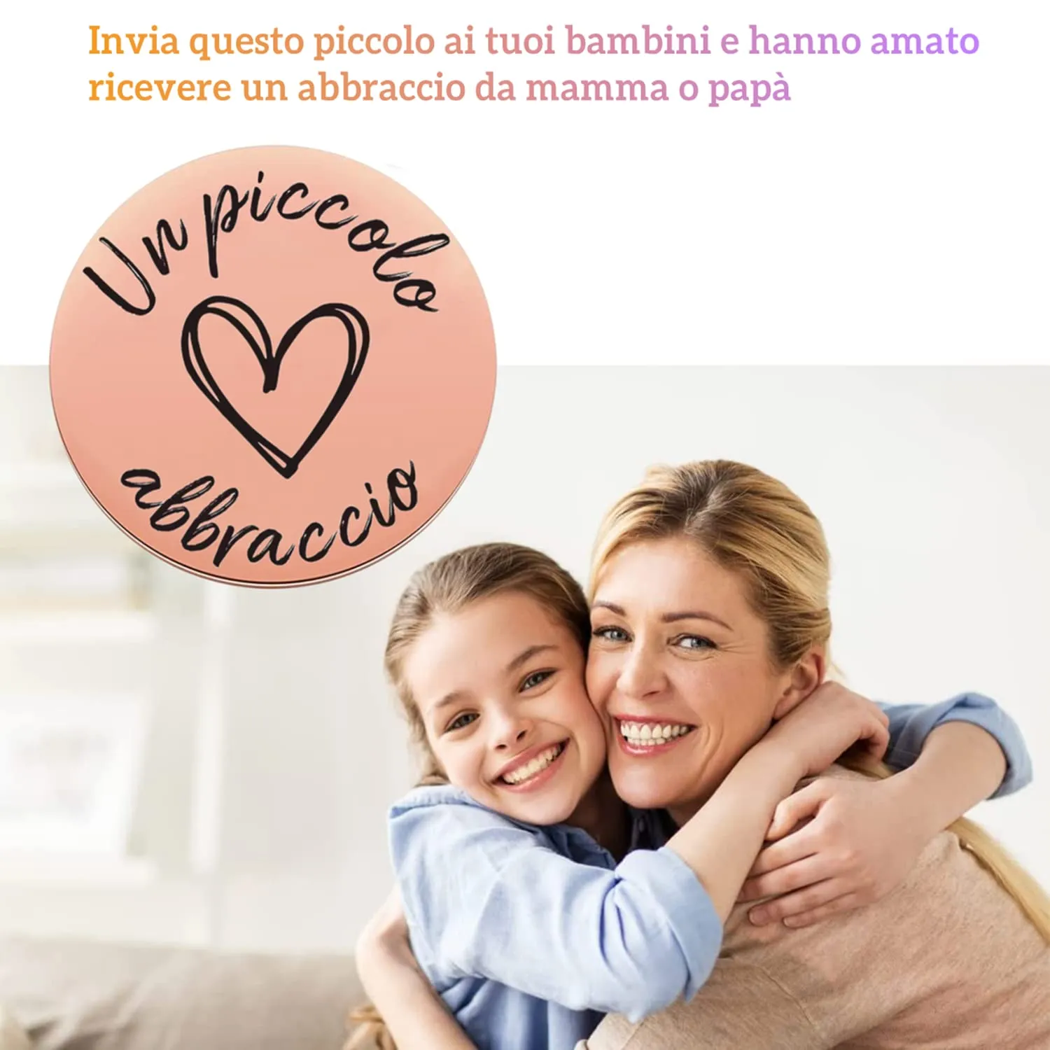 PulangRen Un Piccolo Abbraccio Portafortuna Portachiavi, Idee Regalo Donna Uomo, Portafortuna da Regalare-Io Sono Sempre Con Te-Amicizia Regali, Regali Natale per Famiglia Amici - immagine 4
