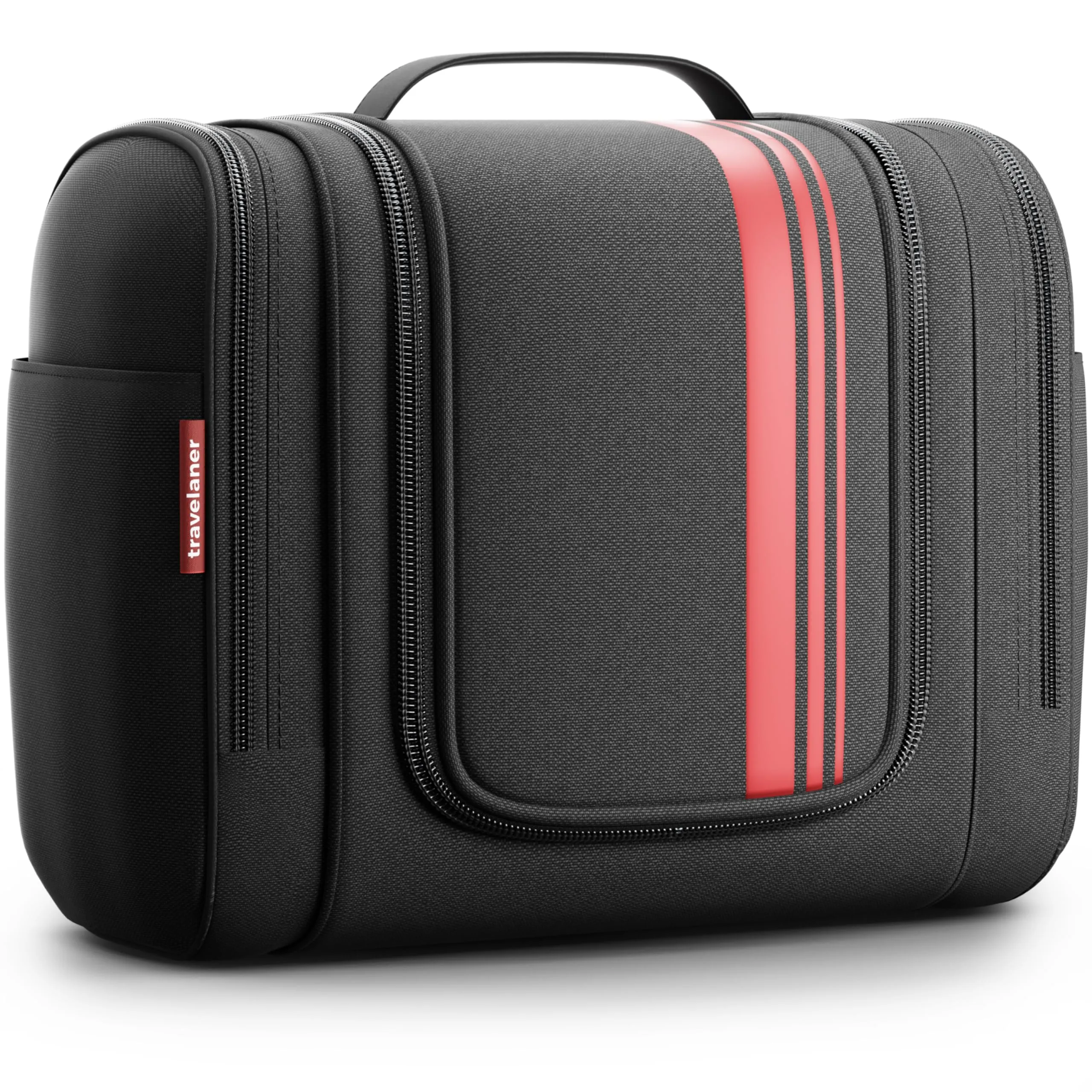 Travelaner Beauty Case XXL da Appendere, Donna e Uomo, 9L, Nero/Rosso - immagine 1