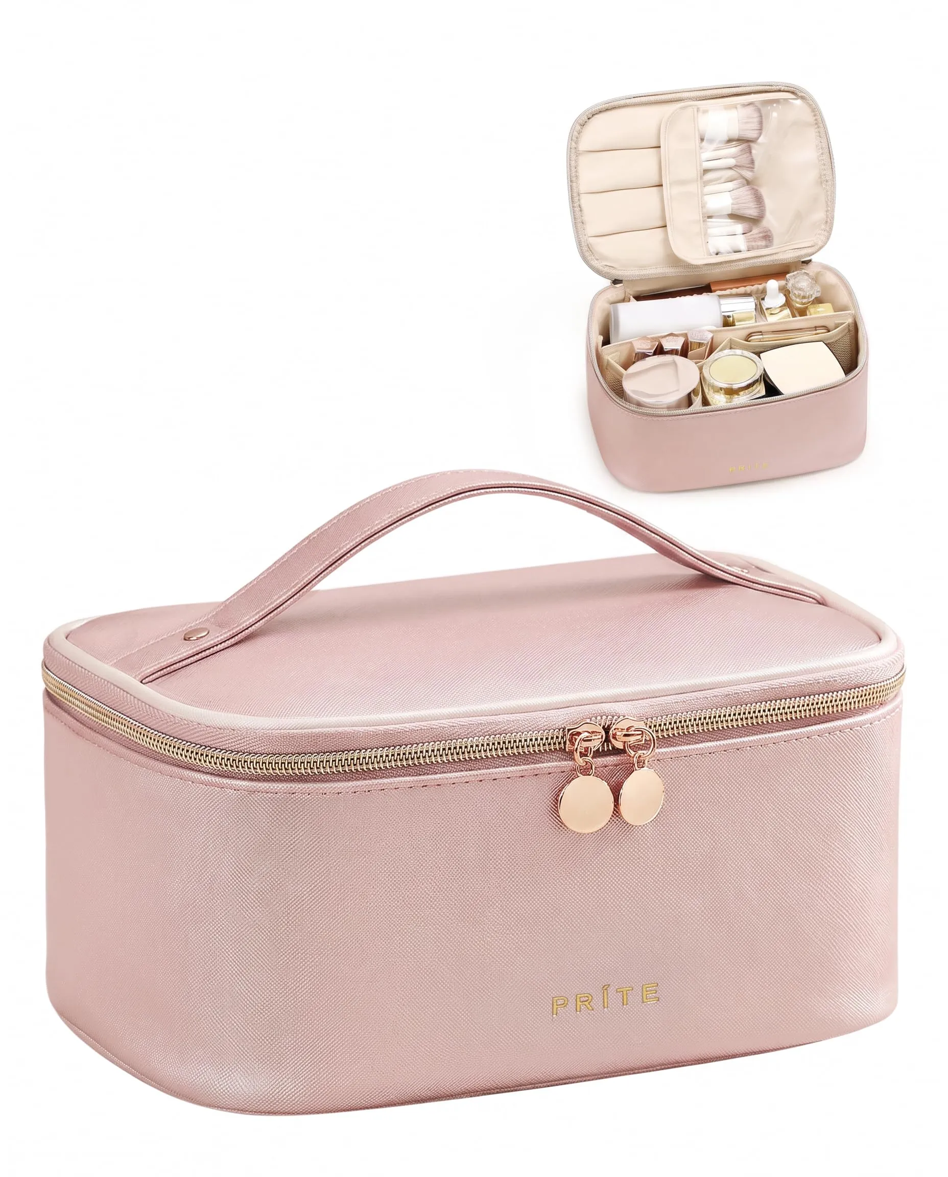 Prite Borsa Trucco Da Viaggio Femminile Con Scomparto Portapennelli - immagine 1