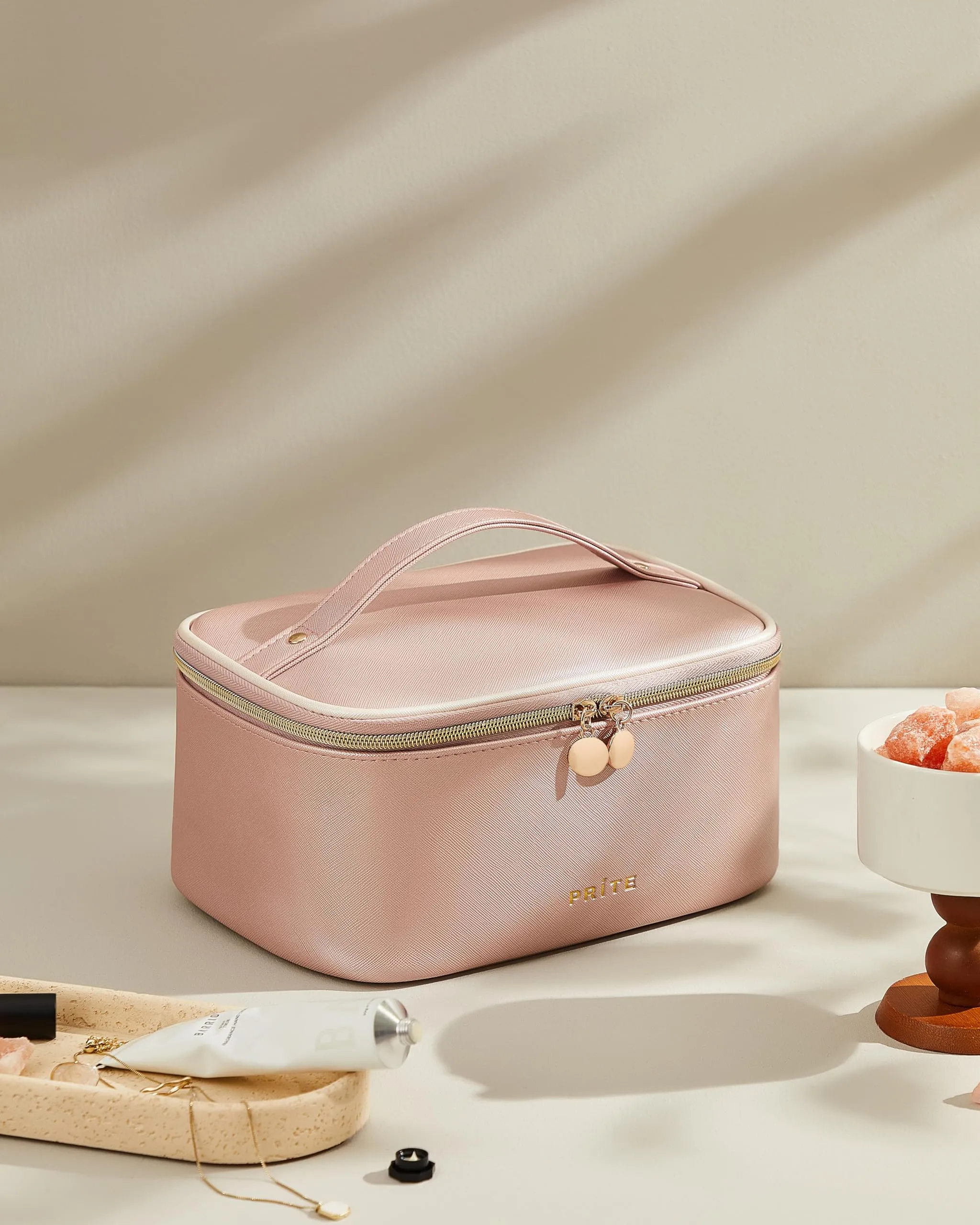 Prite Borsa Trucco Da Viaggio Femminile Con Scomparto Portapennelli - immagine 2