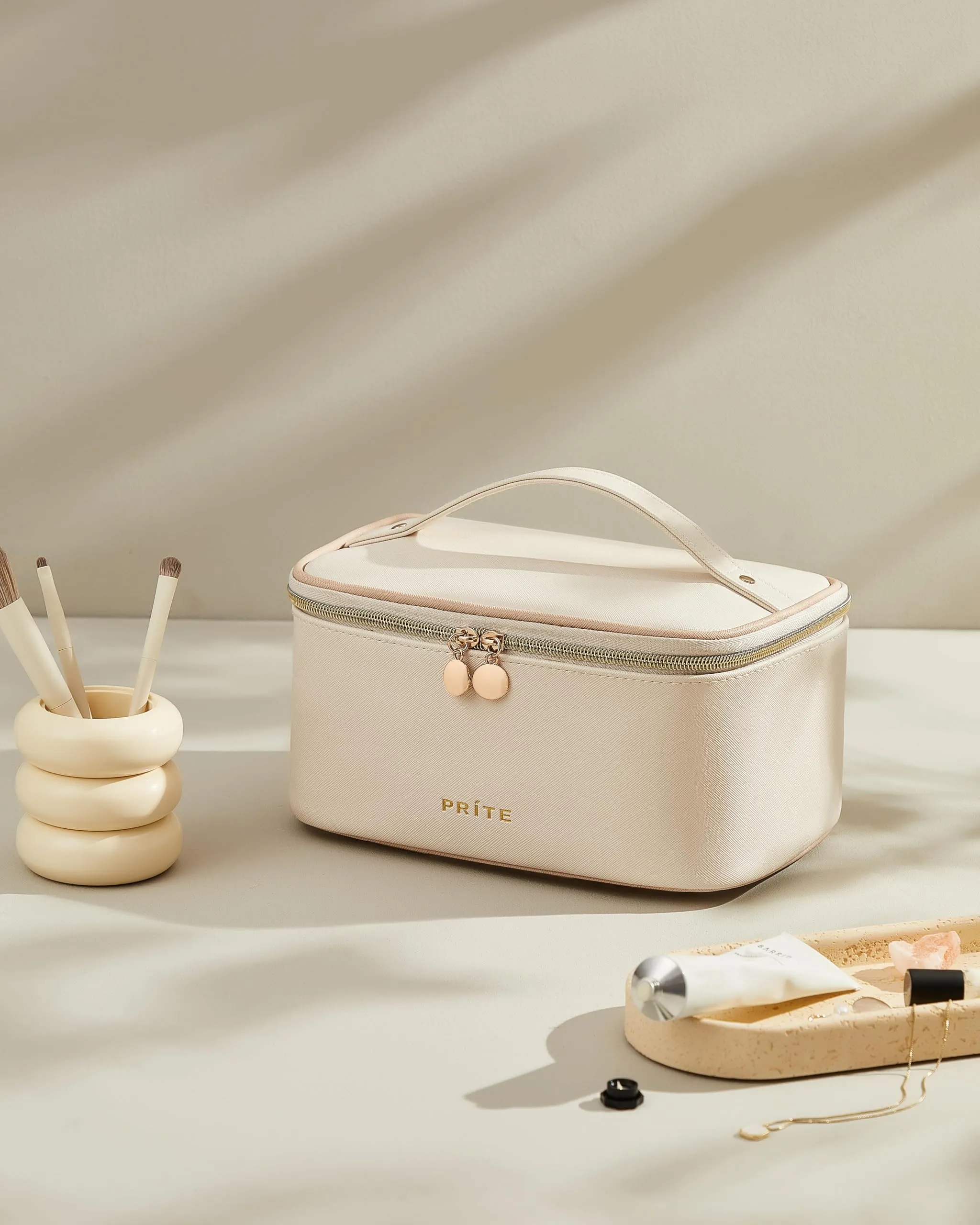 Prite Borsa Trucco Da Viaggio Femminile Con Scomparto Portapennelli - immagine 2