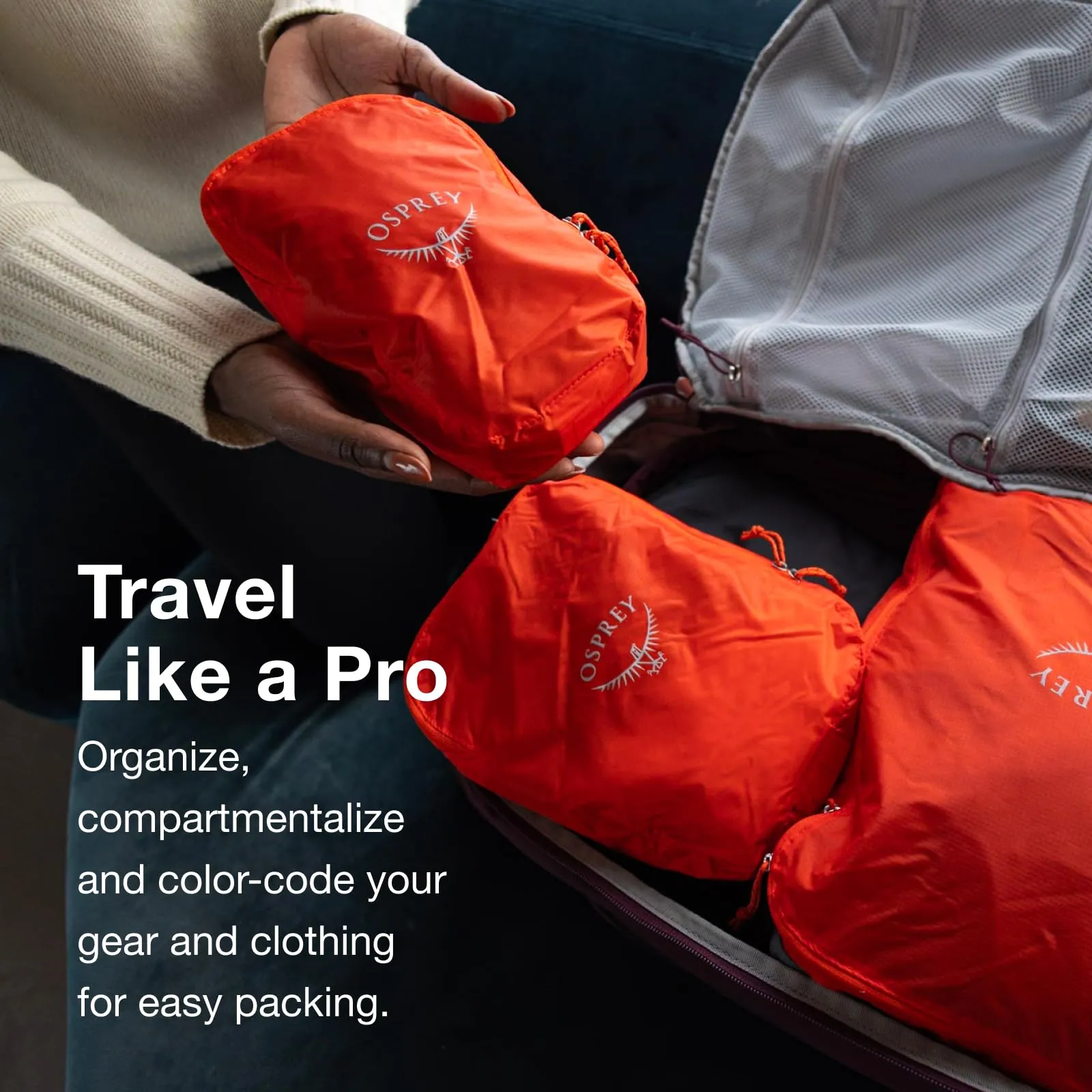 Osprey Ultralight Cubo organizzatore piccolo, 1.5L, Mars Orange - immagine 3
