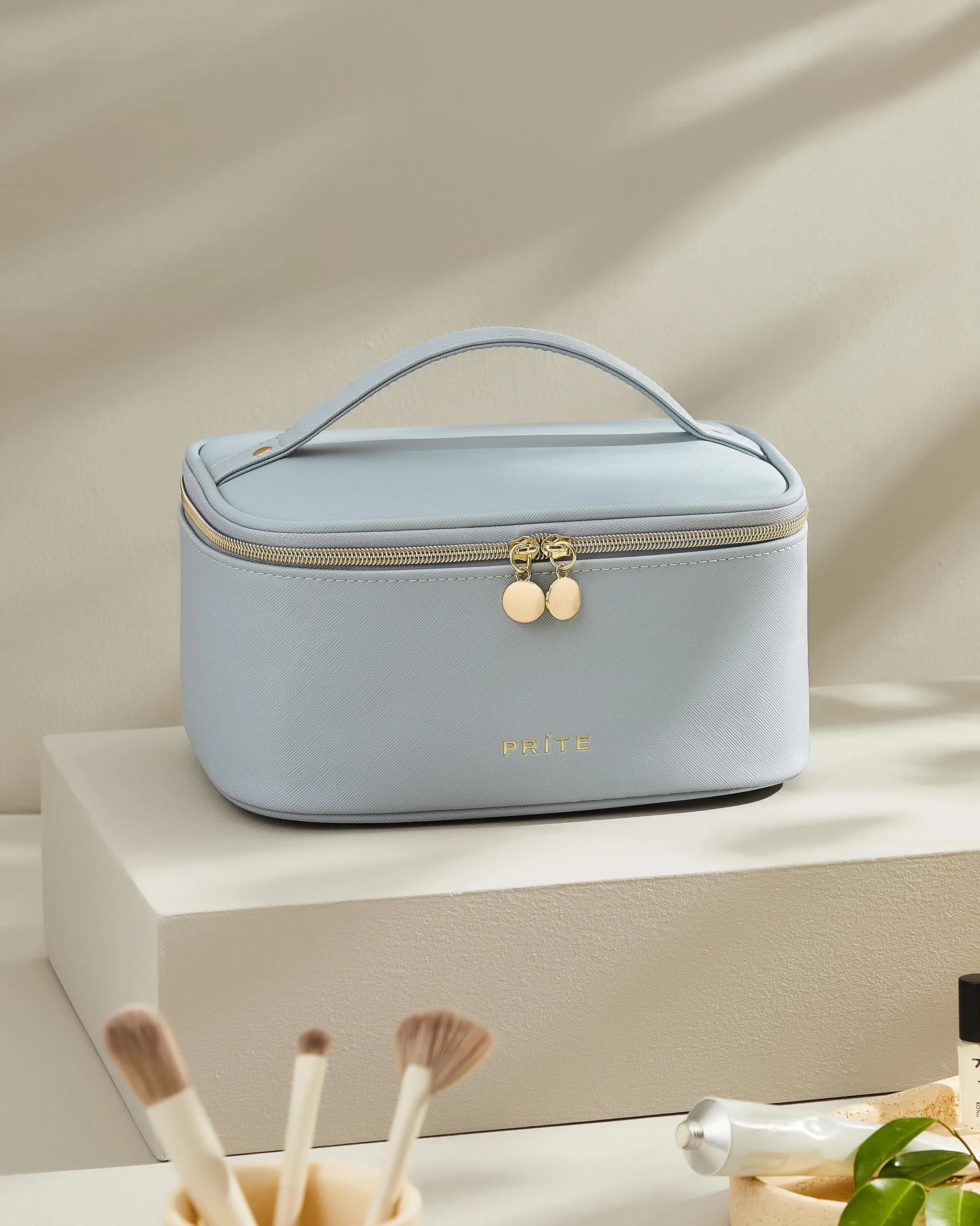 Prite Borsa Trucco Da Viaggio Femminile Con Scomparto Portapennelli - immagine 2