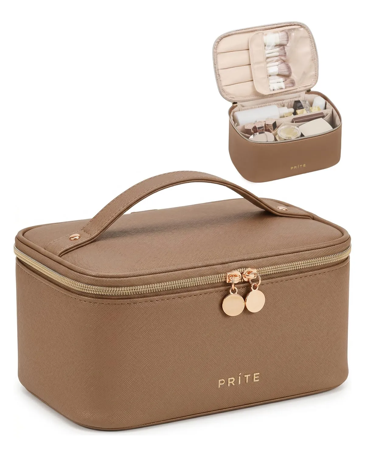 Prite Borsa Trucco Da Viaggio Femminile Con Scomparto Portapennelli - immagine 1