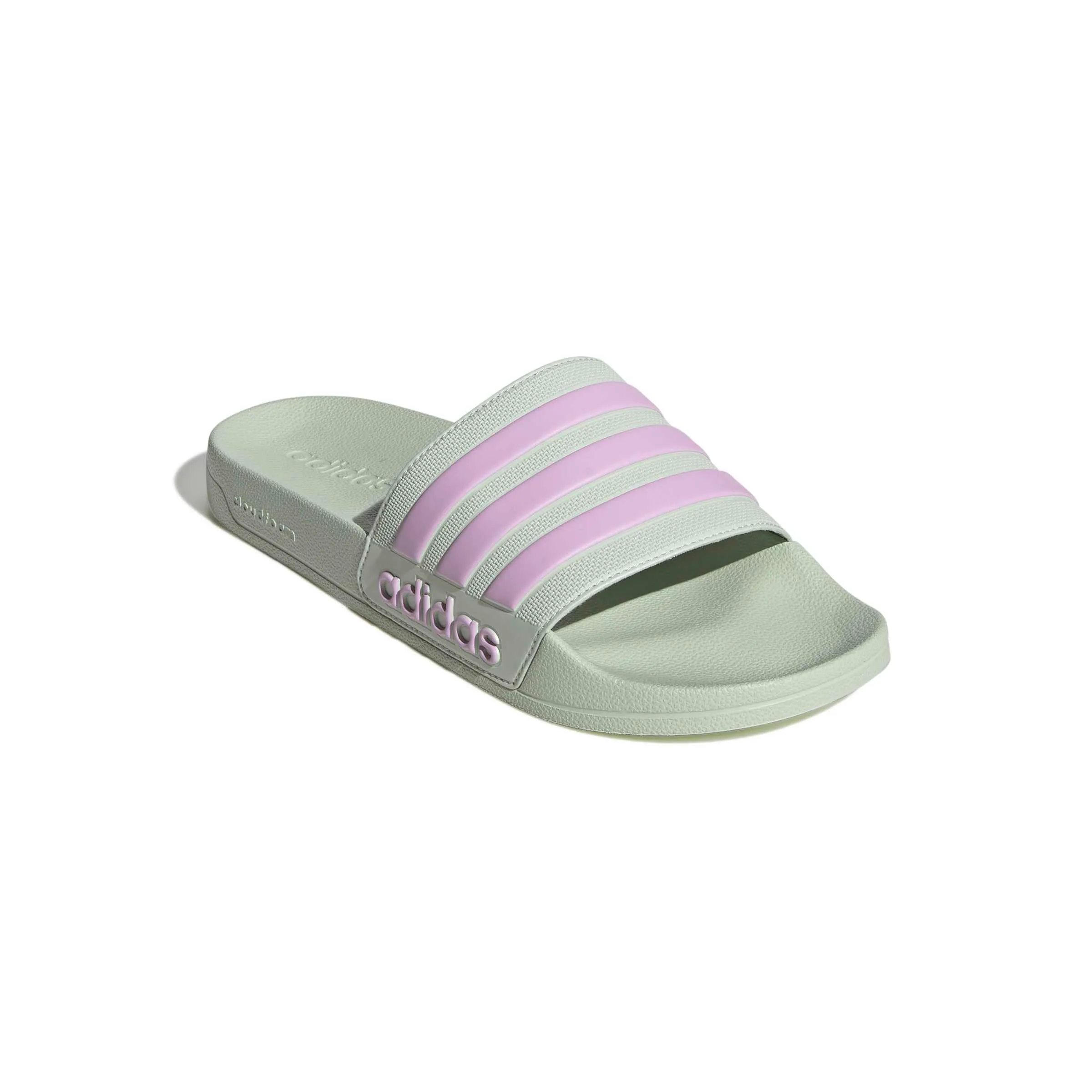 adidas Unisex - Adulto Adilette Shower Slides, linen green/bliss lilac/bliss lilac, 40.5 EU - immagine 3
