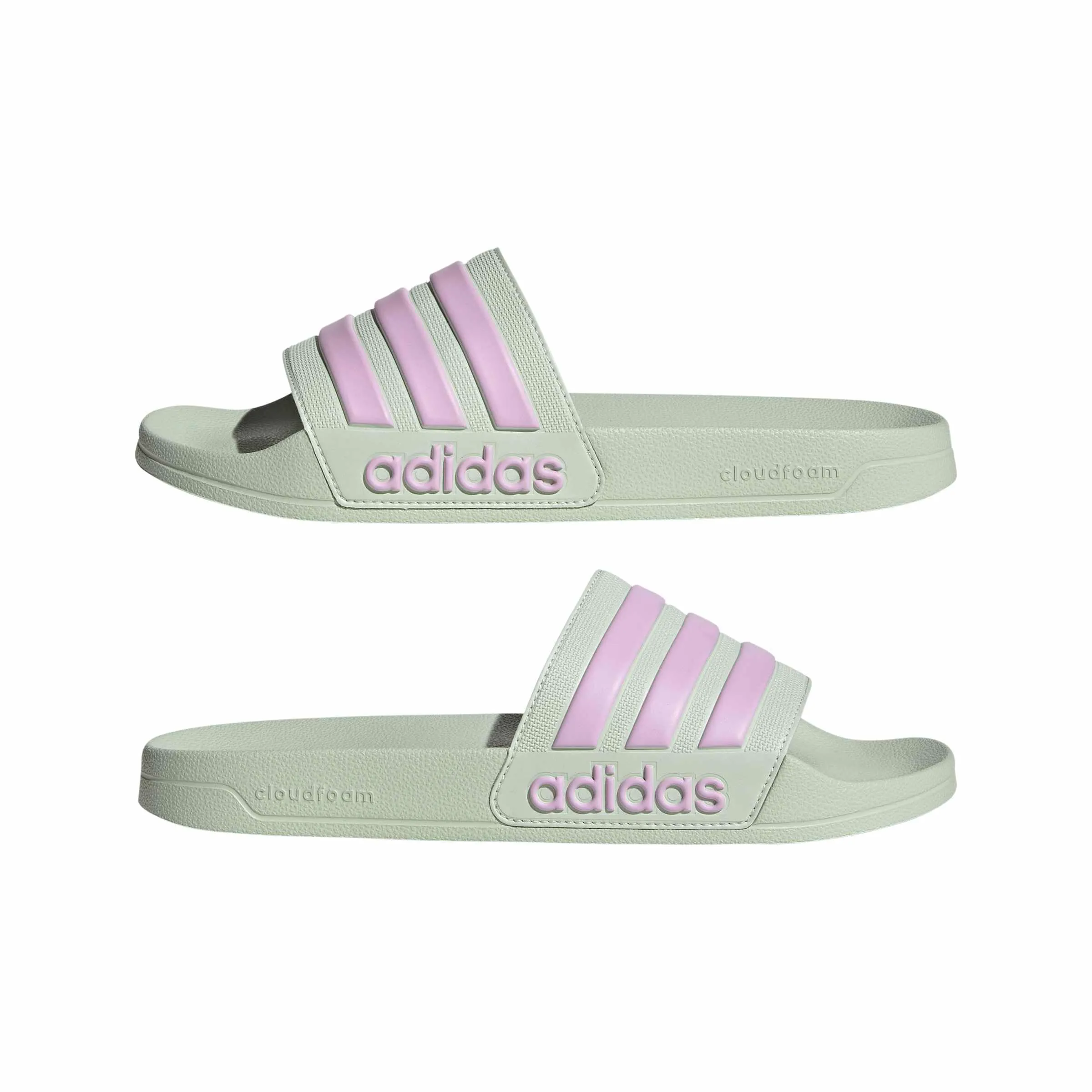 adidas Unisex - Adulto Adilette Shower Slides, linen green/bliss lilac/bliss lilac, 40.5 EU - immagine 6