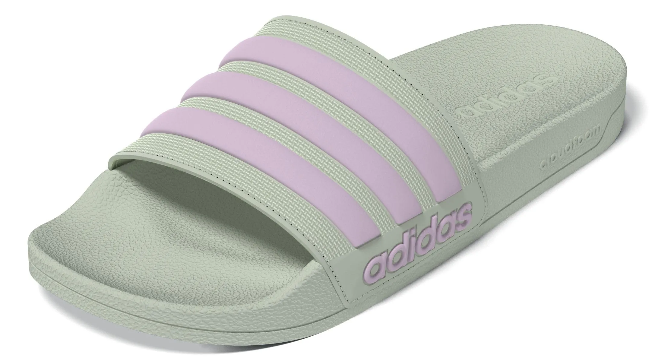 adidas Unisex - Adulto Adilette Shower Slides, linen green/bliss lilac/bliss lilac, 40.5 EU - immagine 9