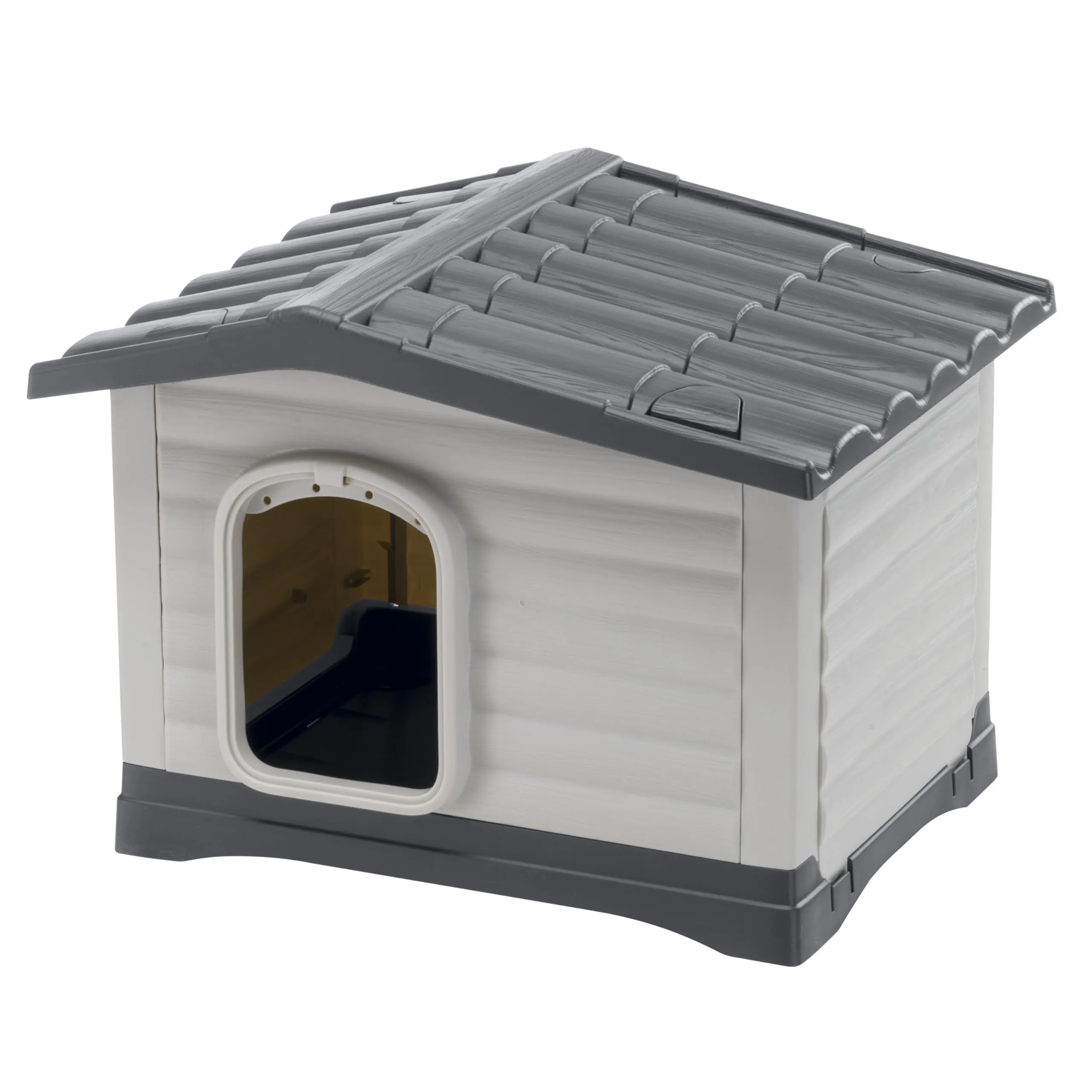 Ferplast DOGVILLA 60 SE Casetta per Cani con Fondo Sollevato Anti Umidità, Sistema Fuoriuscita Liquidi, Tetto Rimovibile Facile Pulizia, Griglia Aerazione, 58 x 48 x h 44 cm - immagine 1