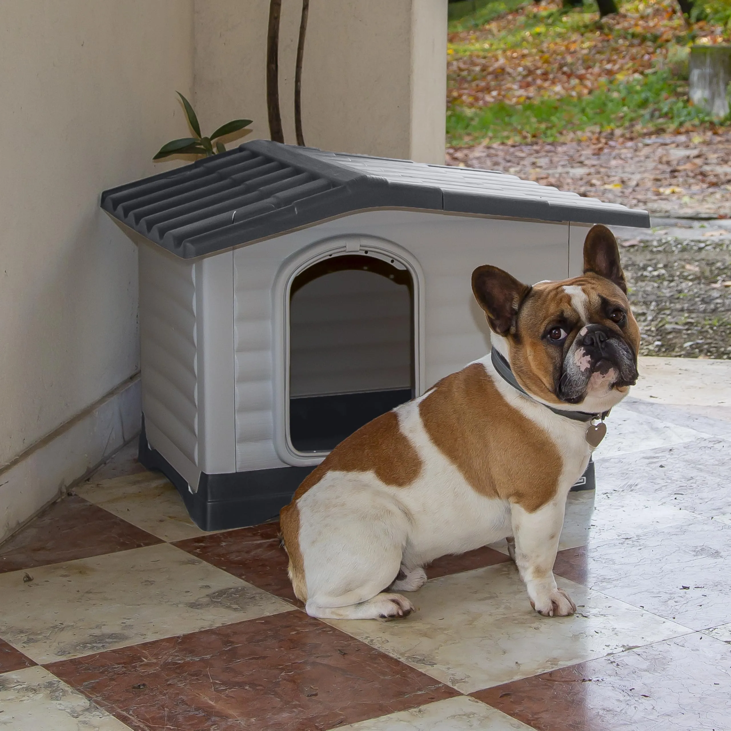 Ferplast DOGVILLA 60 SE Casetta per Cani con Fondo Sollevato Anti Umidità, Sistema Fuoriuscita Liquidi, Tetto Rimovibile Facile Pulizia, Griglia Aerazione, 58 x 48 x h 44 cm - immagine 2