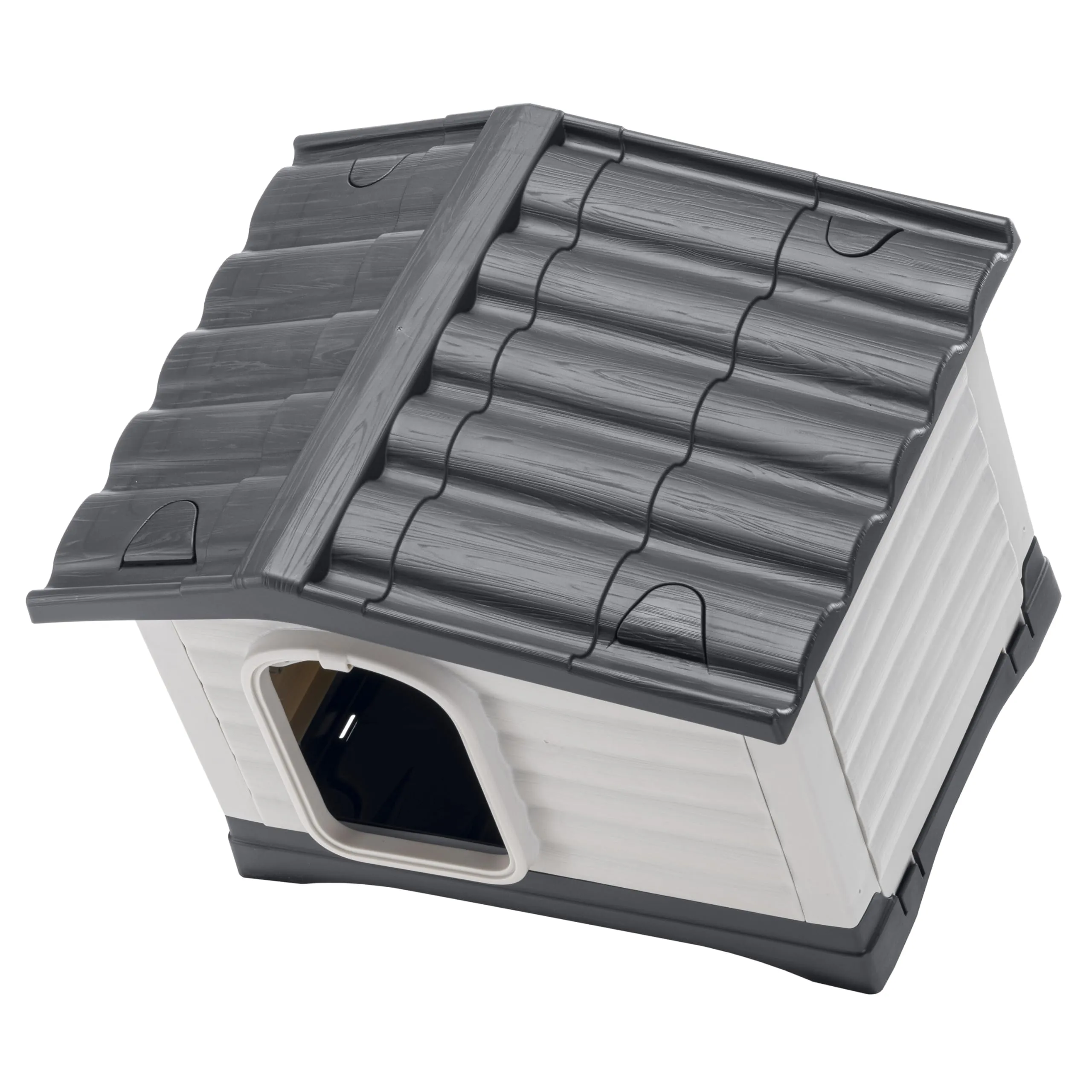 Ferplast DOGVILLA 60 SE Casetta per Cani con Fondo Sollevato Anti Umidità, Sistema Fuoriuscita Liquidi, Tetto Rimovibile Facile Pulizia, Griglia Aerazione, 58 x 48 x h 44 cm - immagine 3