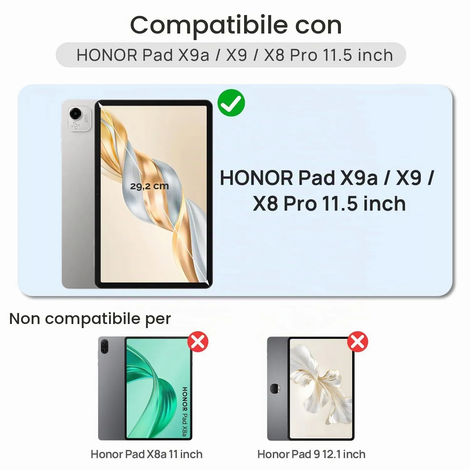 Gerutek Pellicola Protettiva per Honor Pad X9A / X9 / X8 Pro 11,5'' - immagine 2