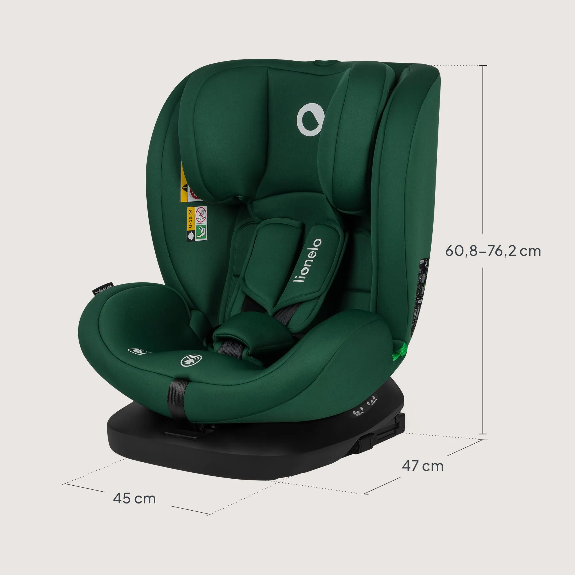 LIONELO Bastiaan i-Size Seggiolino Auto Evolutivo 4 in 1 40-150 cm ISOFIX - immagine 12