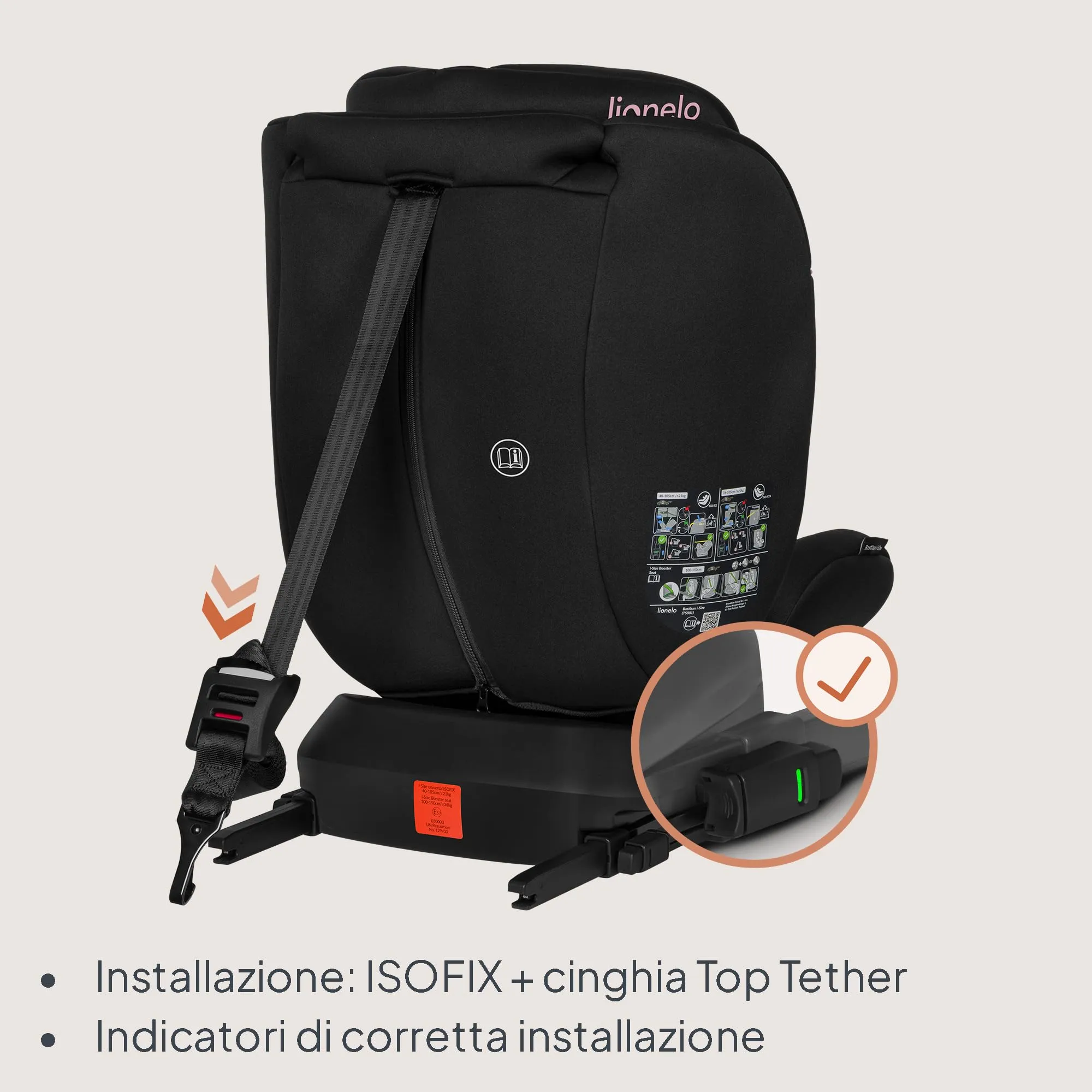LIONELO Bastiaan i-Size Seggiolino Auto Evolutivo 4 in 1 40-150 cm ISOFIX - immagine 5