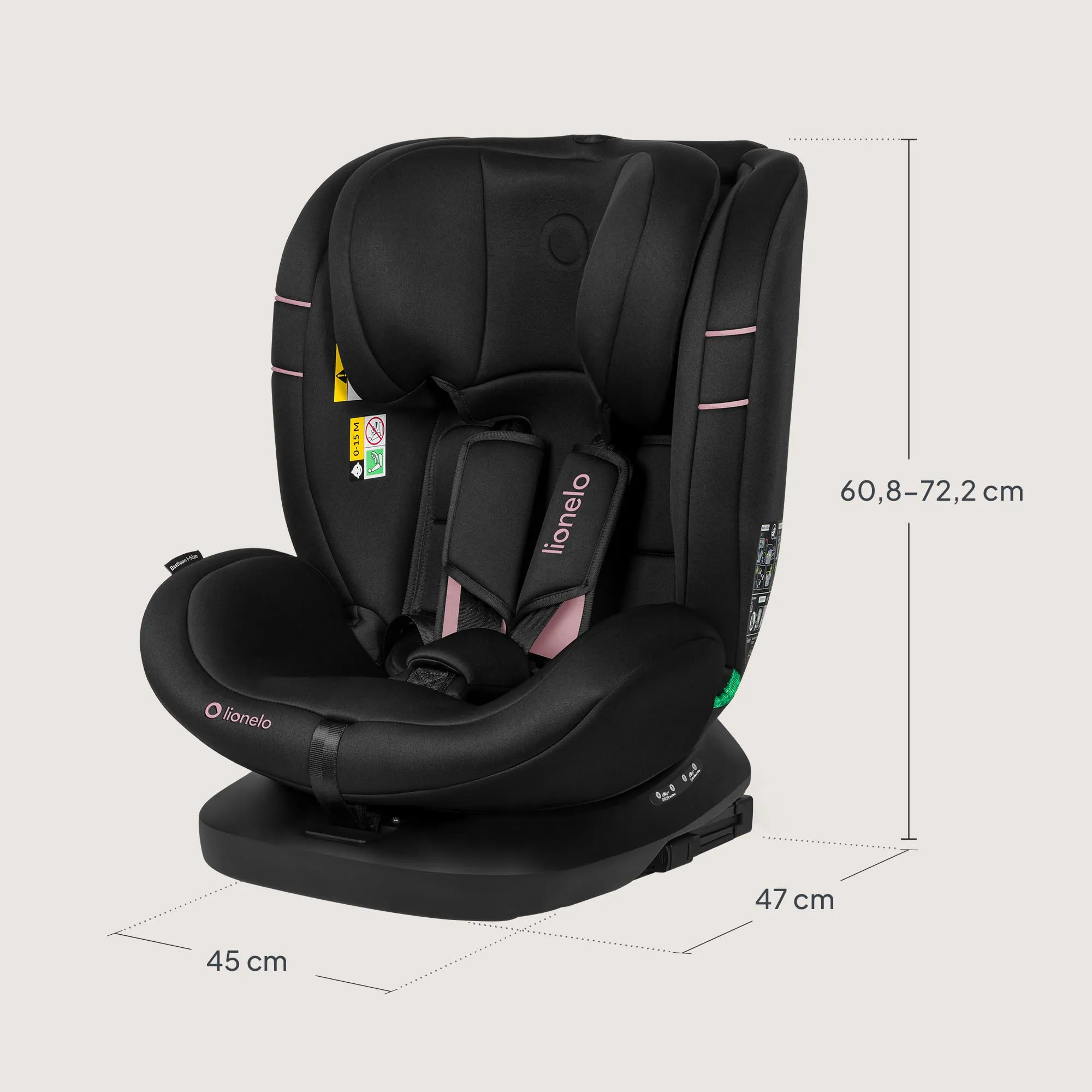 LIONELO Bastiaan i-Size Seggiolino Auto Evolutivo 4 in 1 40-150 cm ISOFIX - immagine 11
