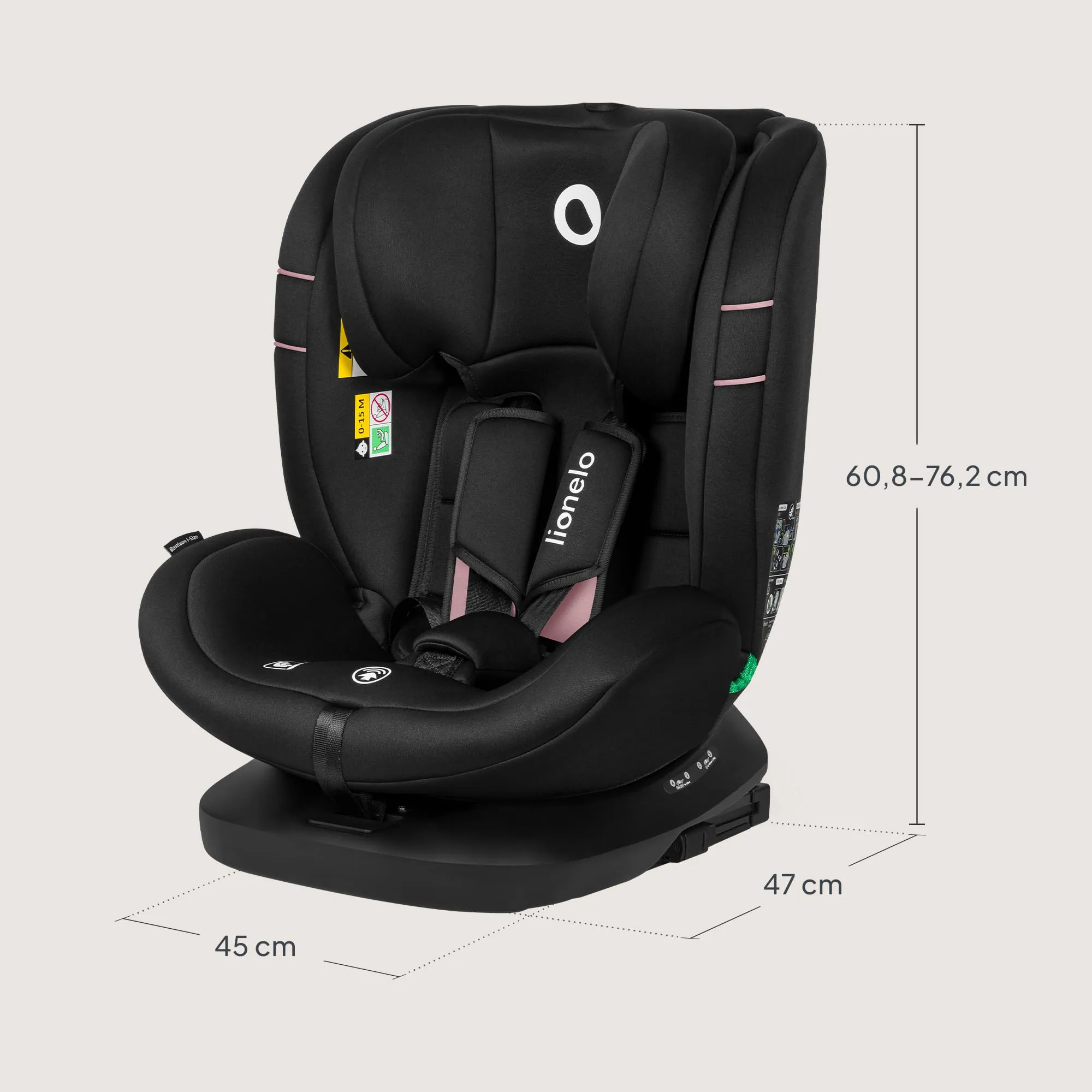 LIONELO Bastiaan i-Size Seggiolino Auto Evolutivo 4 in 1 40-150 cm ISOFIX - immagine 12