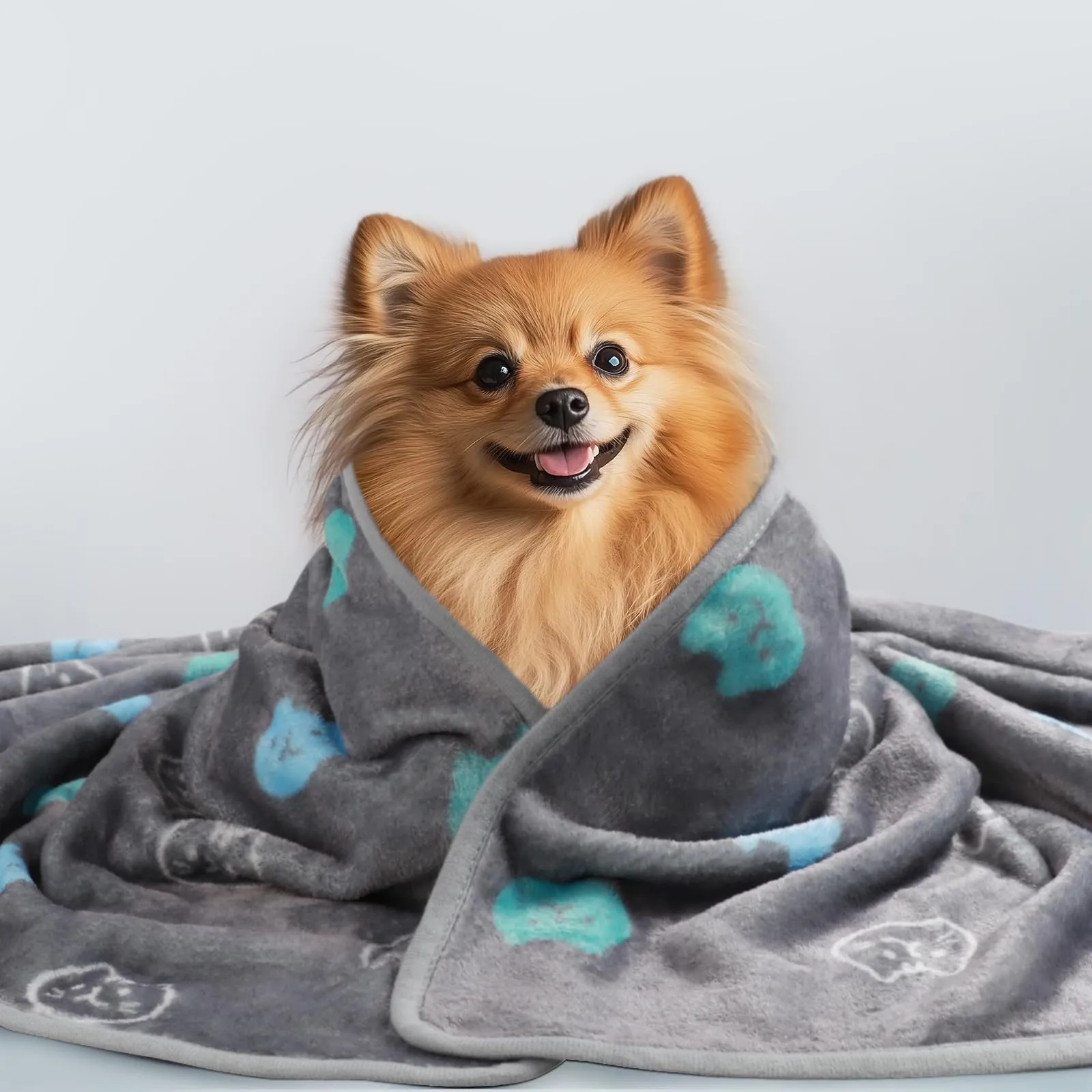 luciphia 3 Pezzi Coperta per Cane/Gatto Lavabile Soffice Durevole, Morbida e Calda Flanella,Testa di gatto,Large (104 * 76cm) - immagine 7