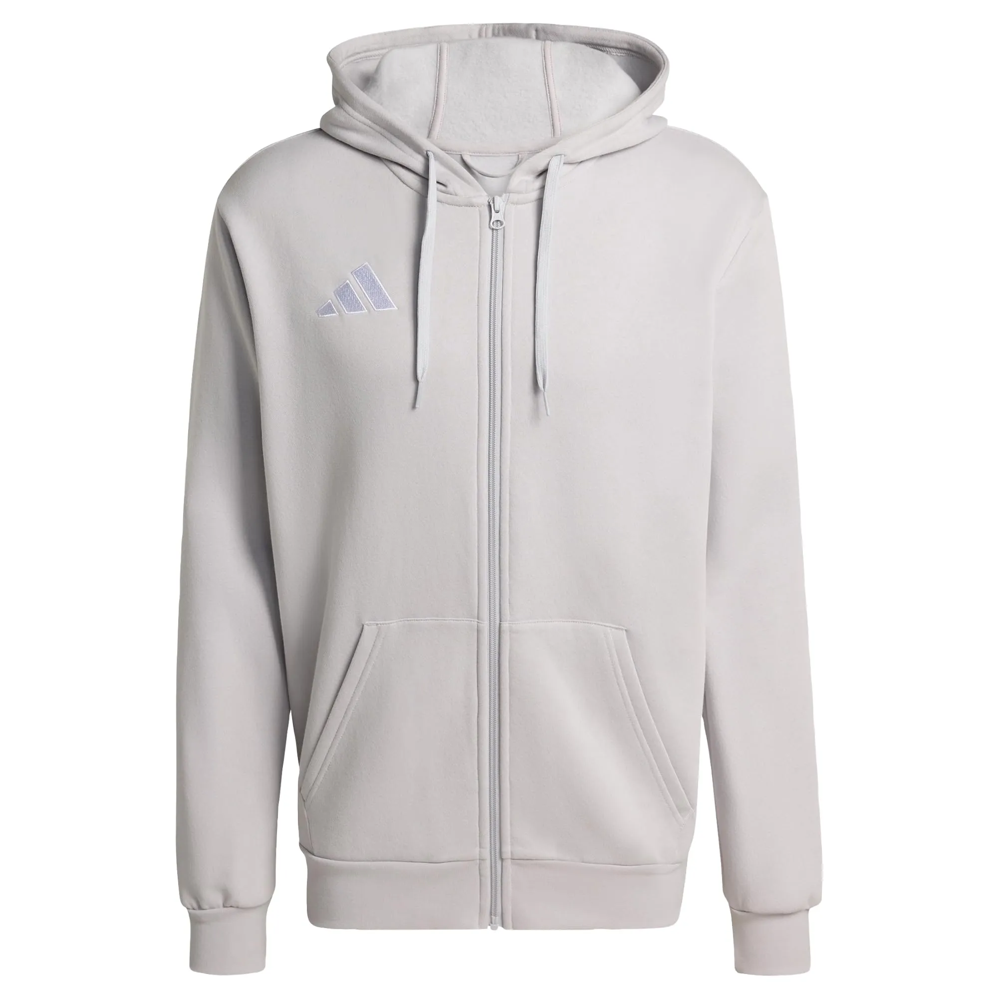 adidas Uomo Entrada26 Full Zip Hoodie Sweatshirt, Team Light Grey/White, S - immagine 1