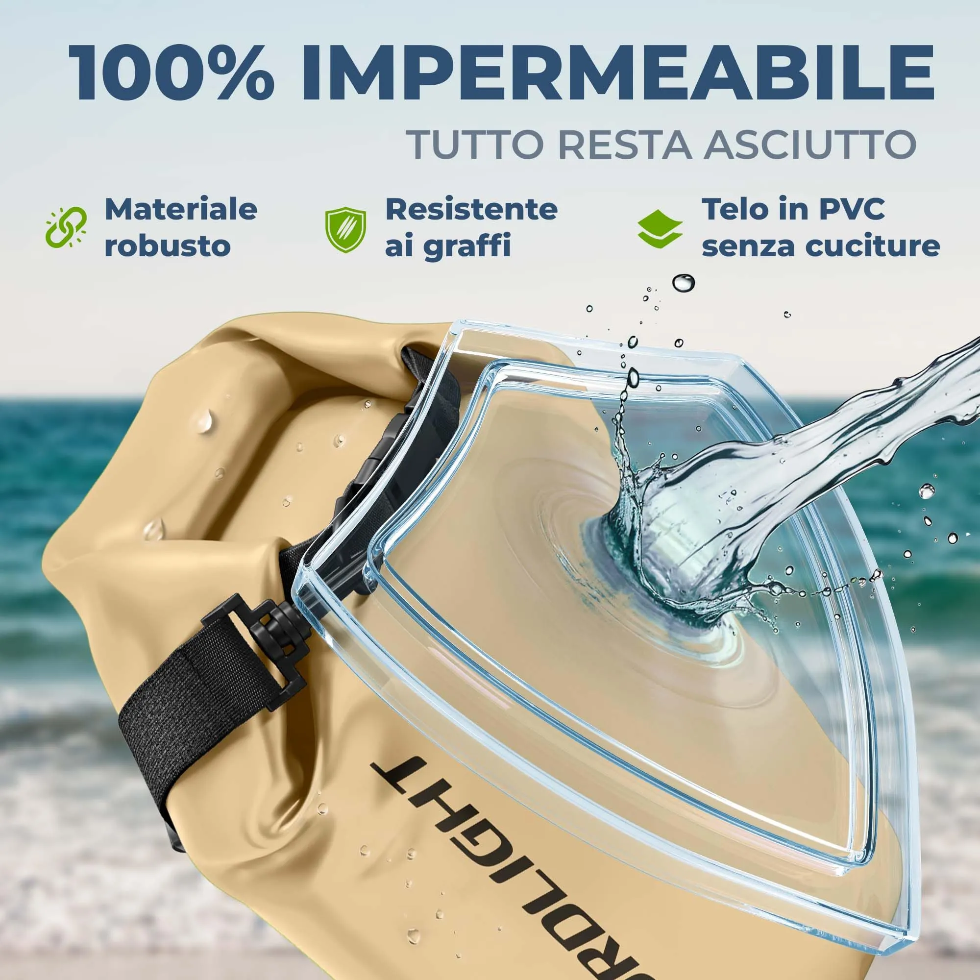 Nordlight Dry Bag Sacca Impermeabile Borsa Stagna Zaino Mare - immagine 5