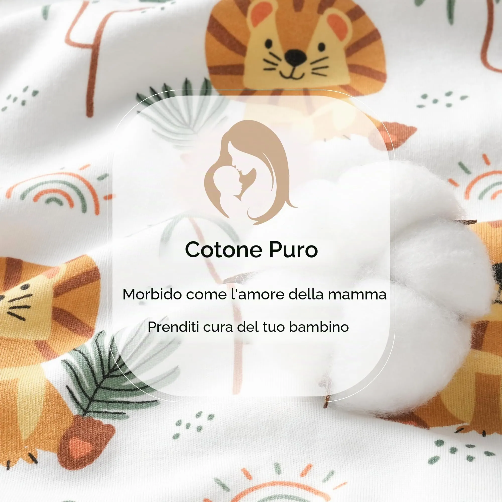 FIEMOL Sacco Nanna 6-12 Mesi 0.5 Tog Sacchi Nanna Cotone, 3 Pack Estate Sacco a Pelo Traspirante per Neonato Coperte Indossabili per Bambini 66-76cm Leone Marrone - immagine 4
