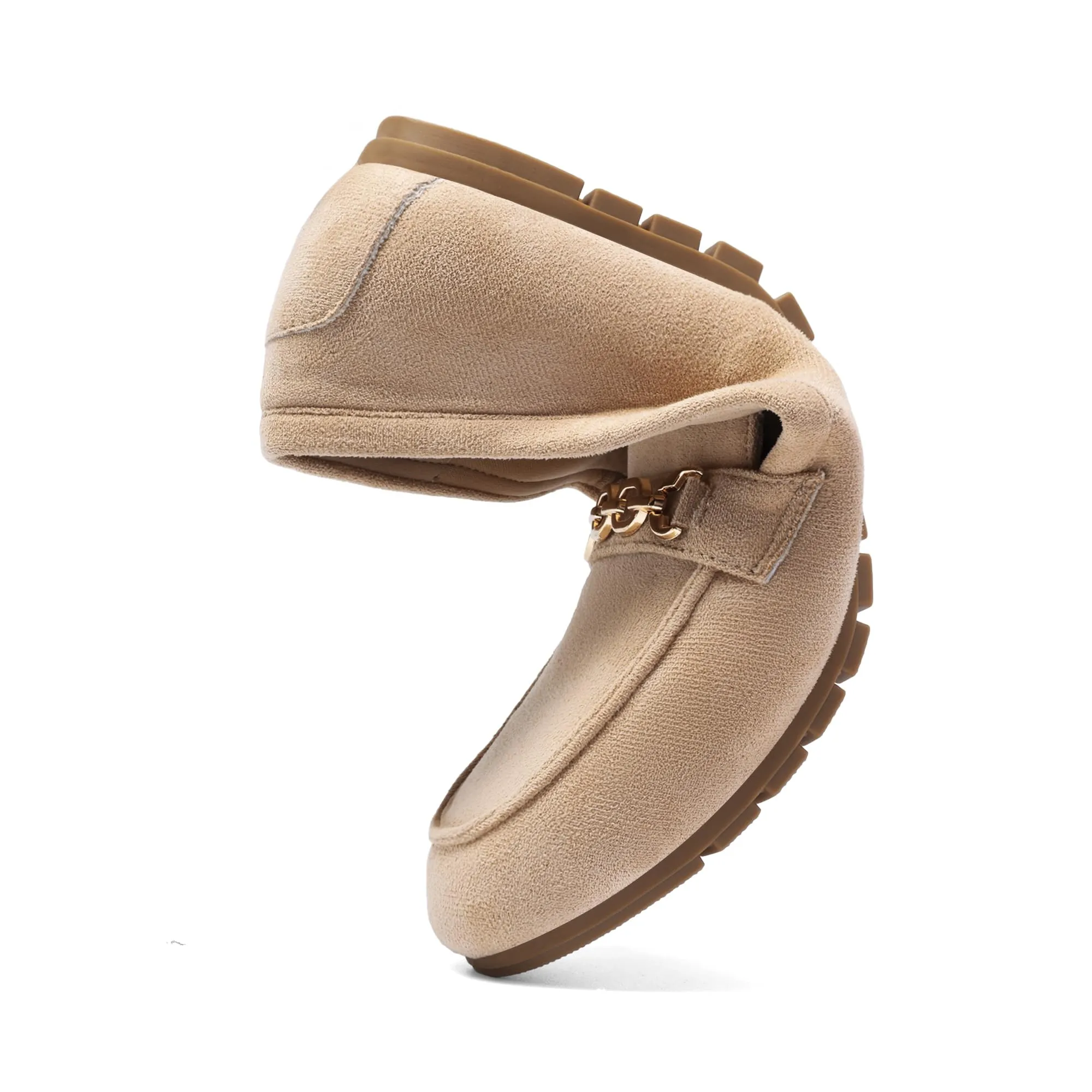 DREAM PAIRS Casual Mocassini Donna,Cammello,40 - immagine 4