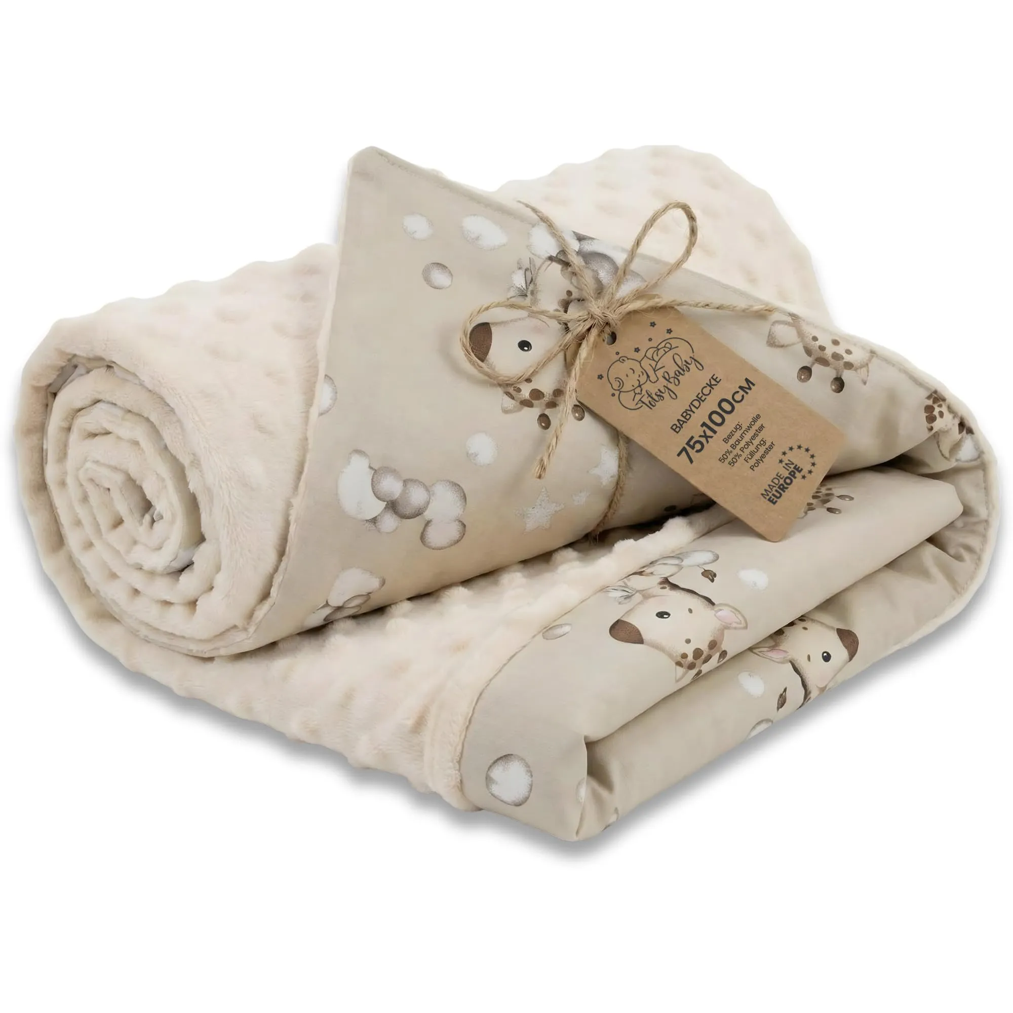 Copertina Neonato Coperta Minky Invernale pile cotone doppio lato - immagine 1