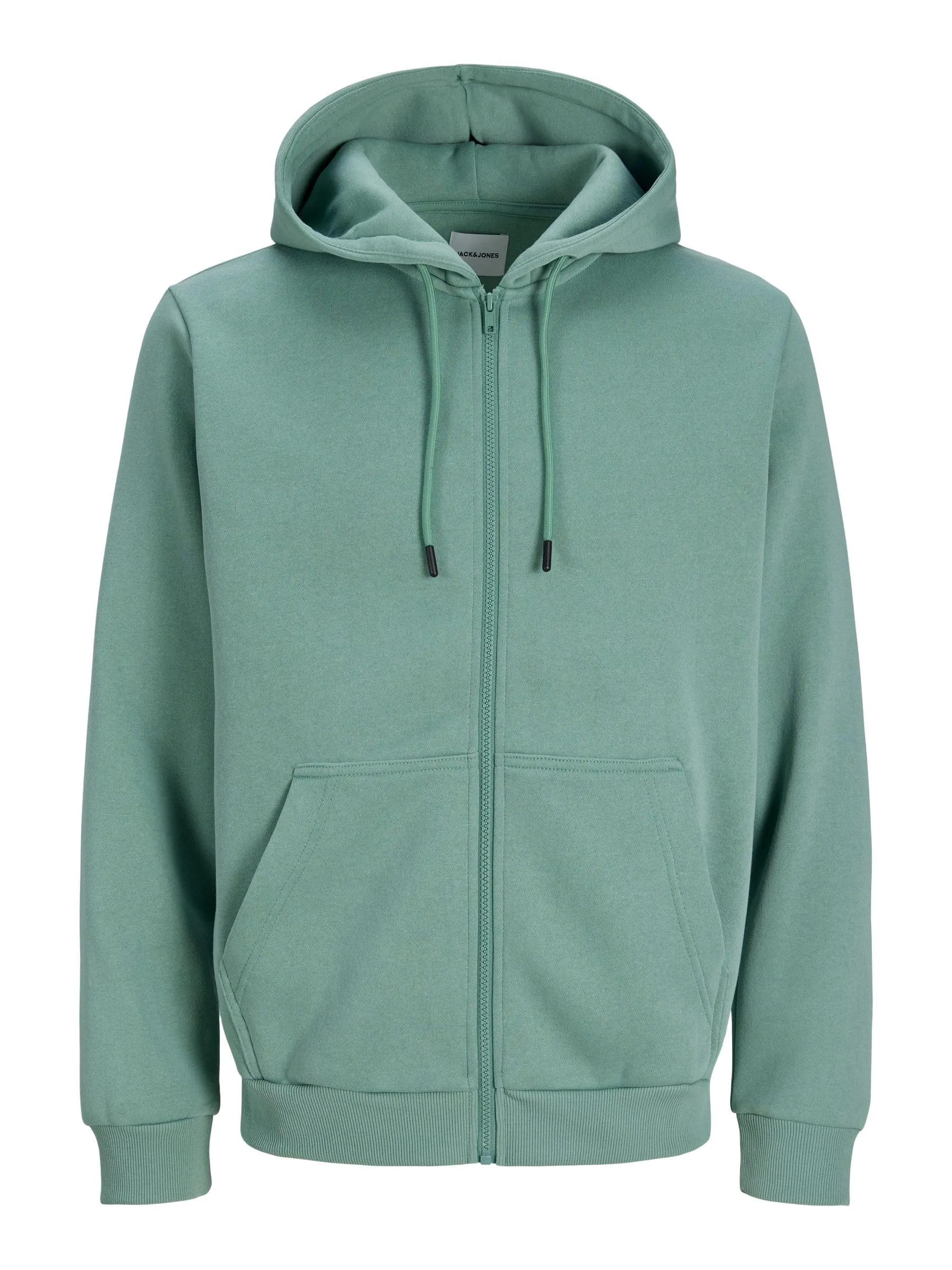 Felpa Con Cappuccio E Zip Semplice Turchese X_S - immagine 1