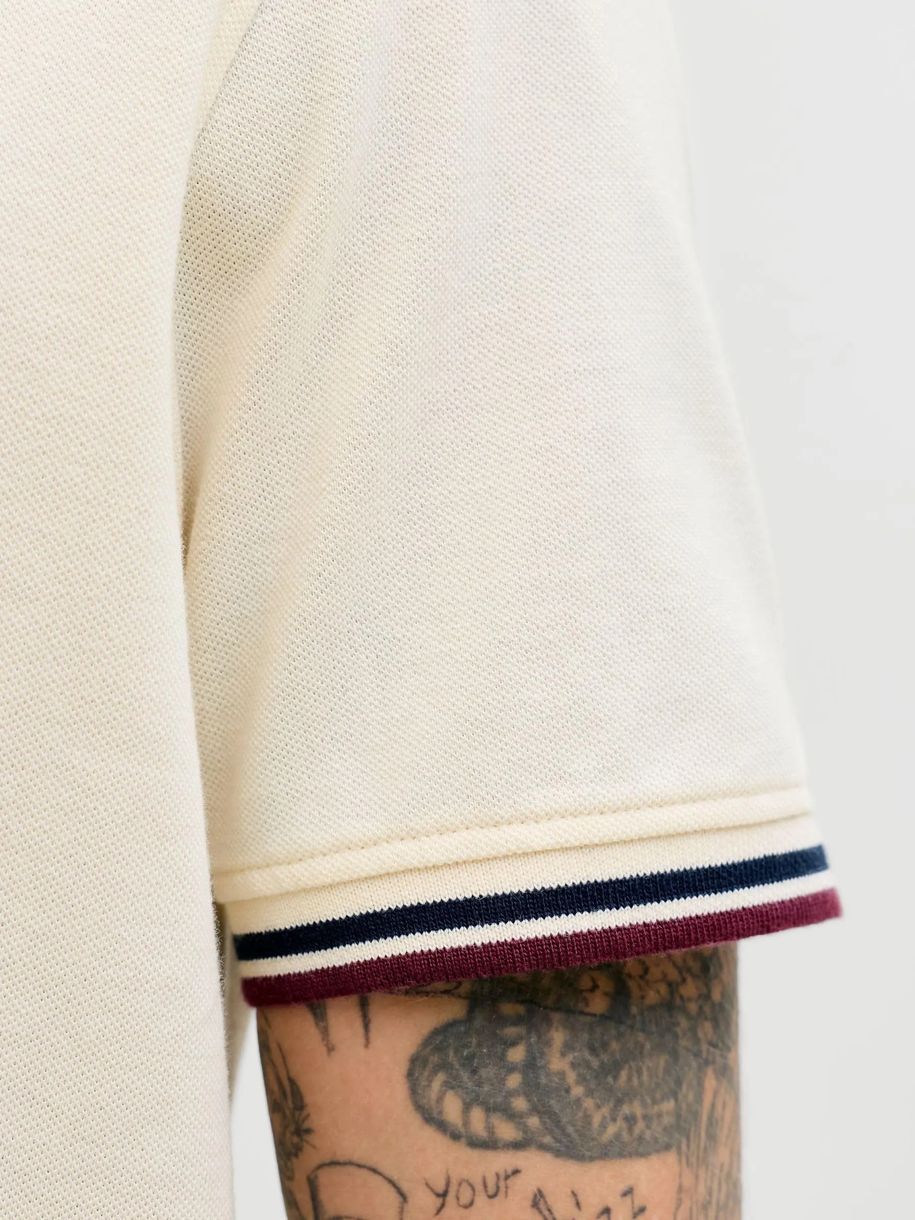 Jack & Jones Polo da Uomo Jjepaulos SS Noos, Bianco Antico, XL - immagine 5