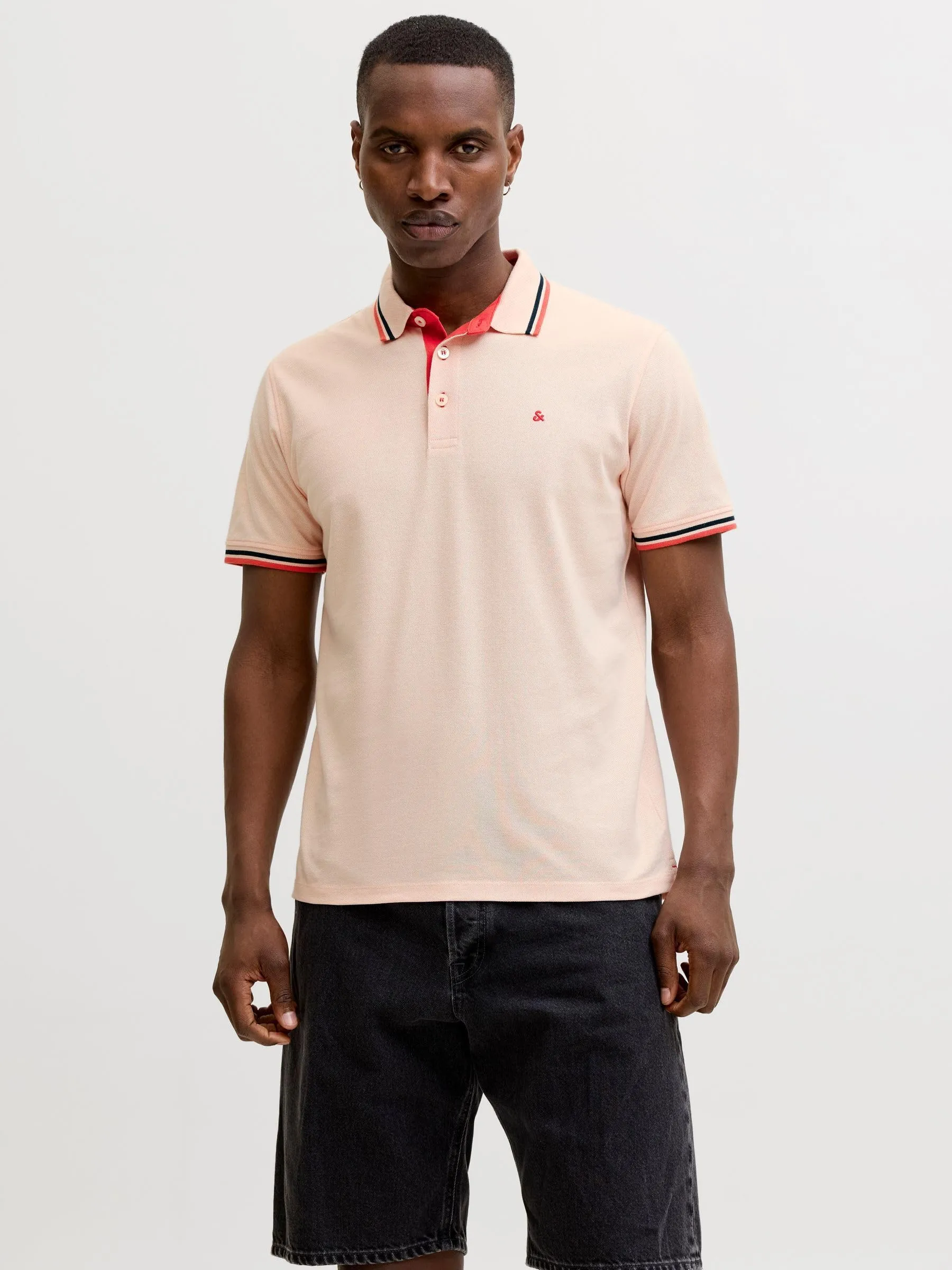 Jack & Jones Polo da Uomo Jjepaulos SS Noos, Spiaggia di Sabbia, L - immagine 2