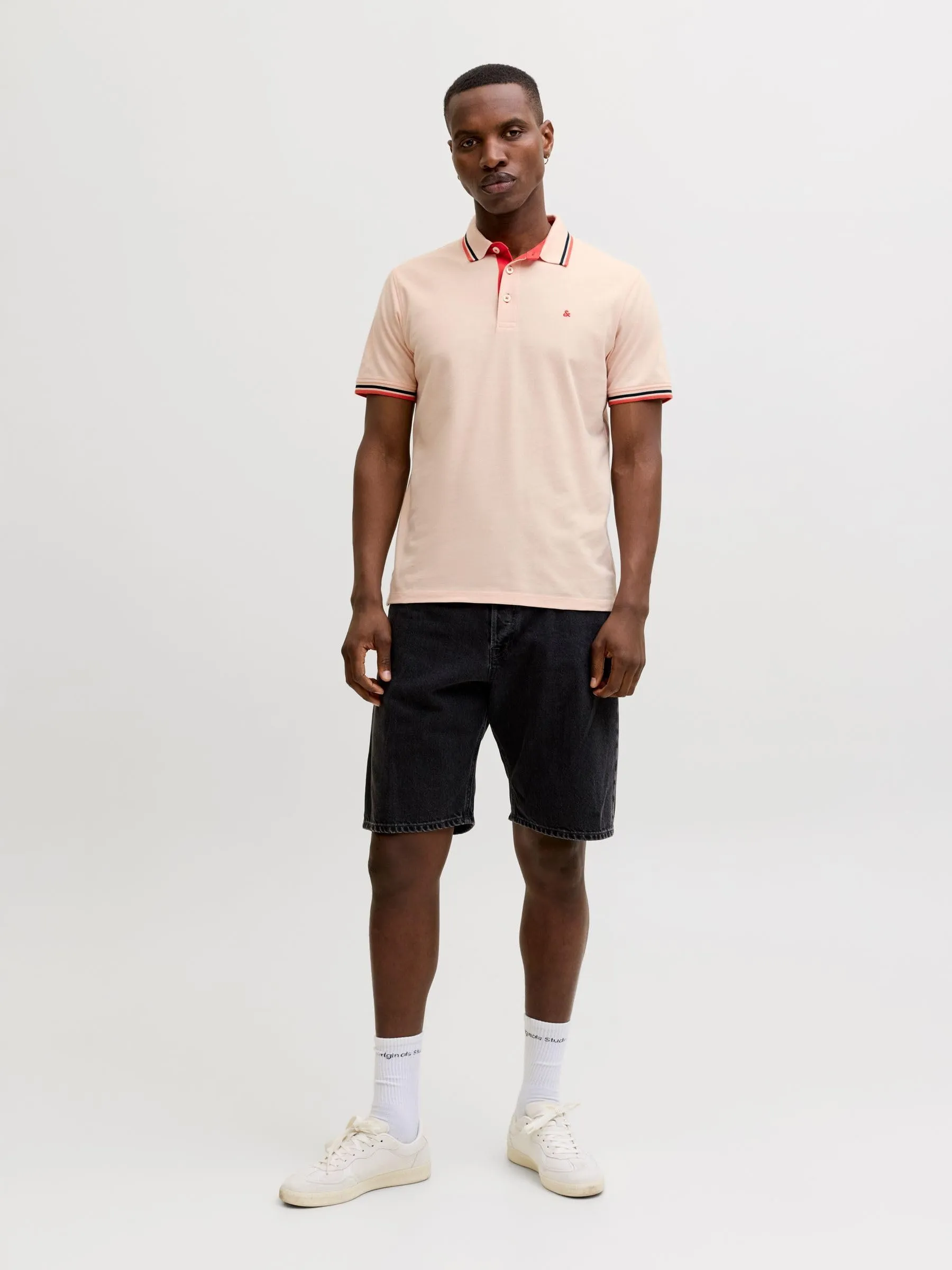 Jack & Jones Polo da Uomo Jjepaulos SS Noos, Spiaggia di Sabbia, L - immagine 4