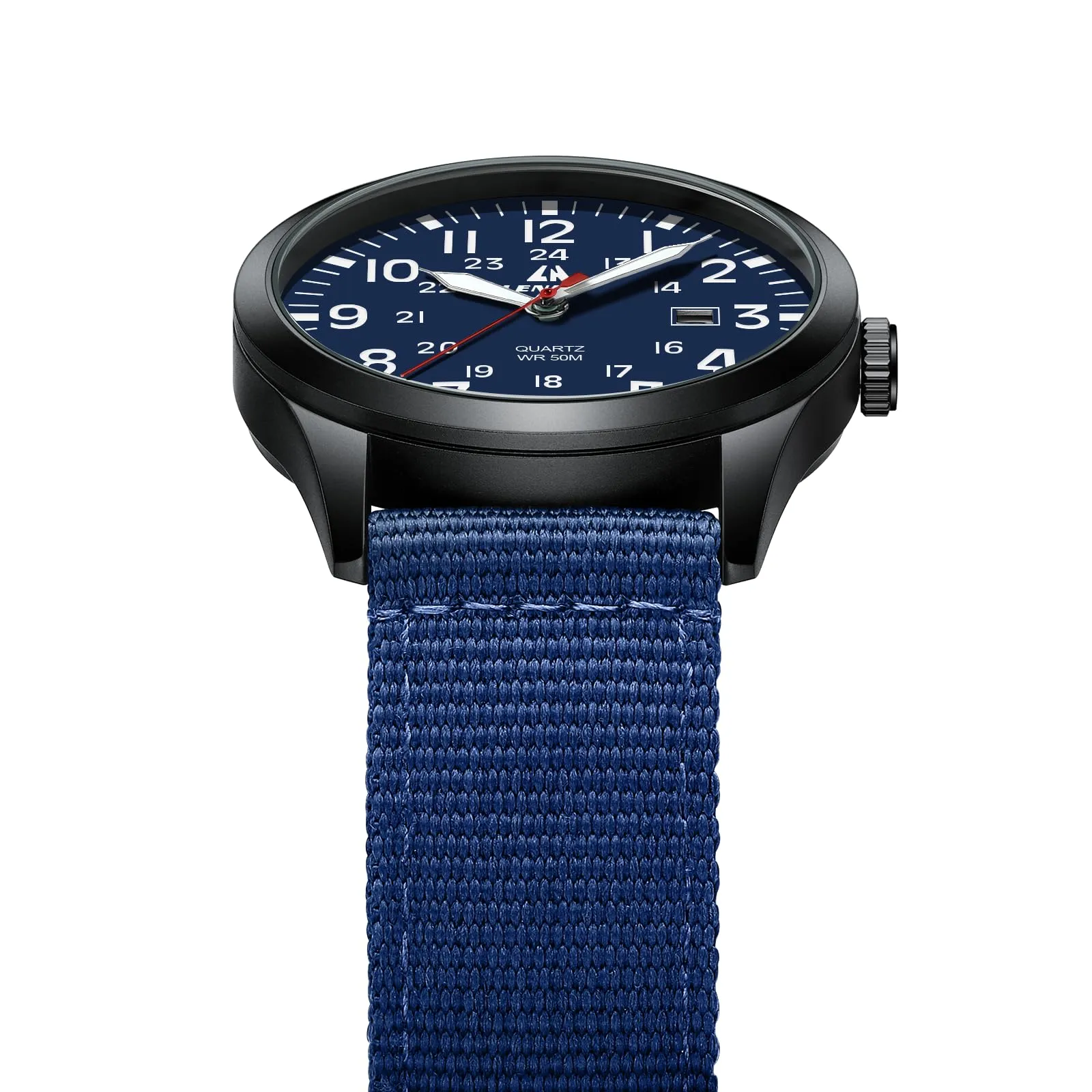 LN LENQIN Orologio Uomo Militare Analogico Quarzo Nylon Datario 3ATM - immagine 4