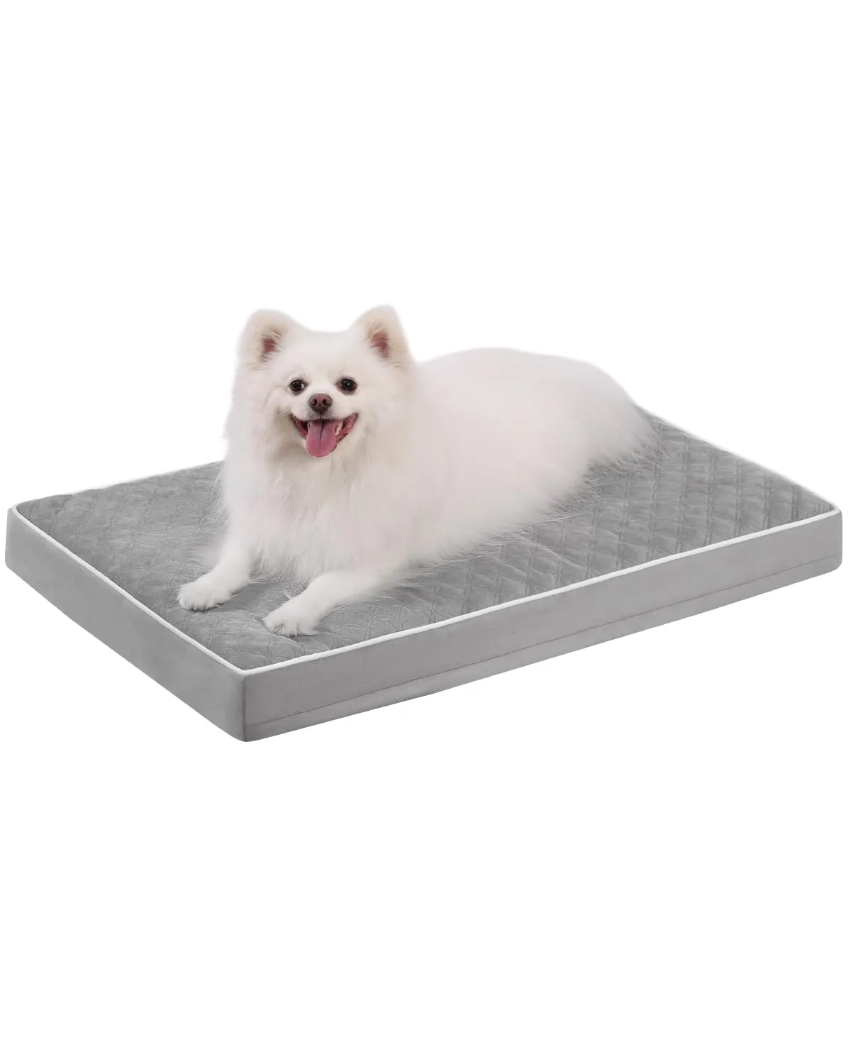 KSIIA Cuccia Cane Interno Medio Grande Ortopedico, Grigio, 88x55x7cm - immagine 1