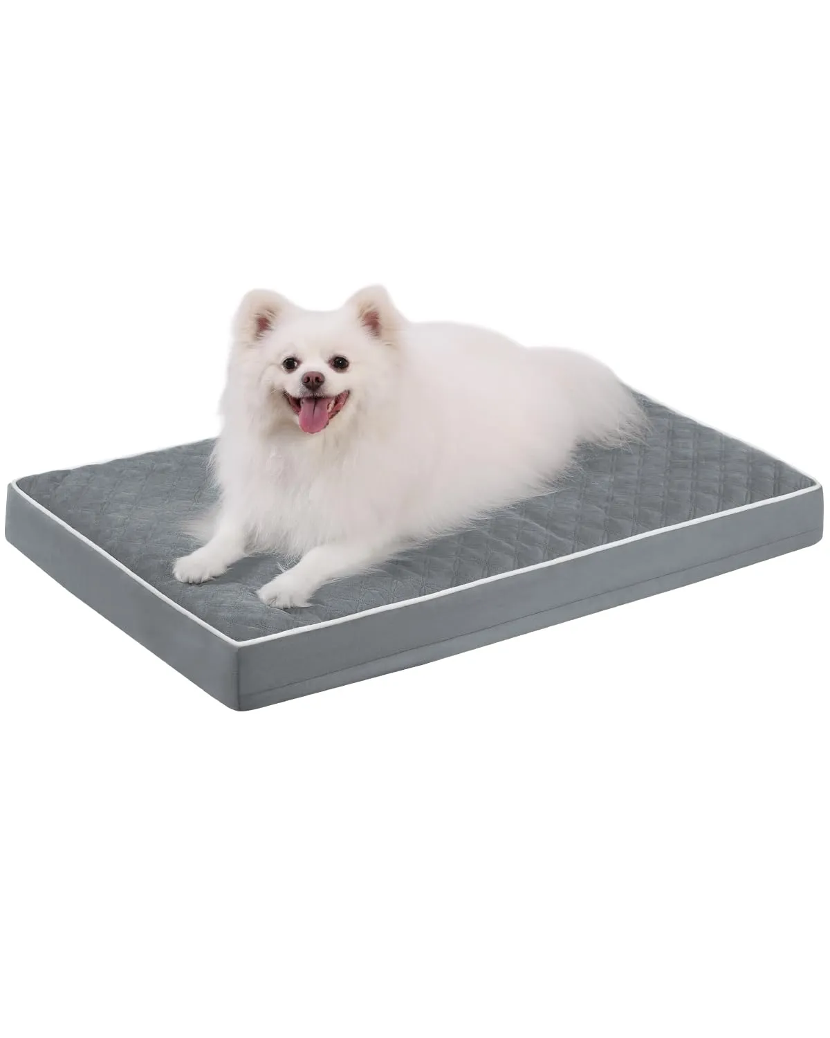 KSIIA Cuccia Cane Interno Taglia Grande Ortopedico Grigio Scuro 91x68x7cm - immagine 1
