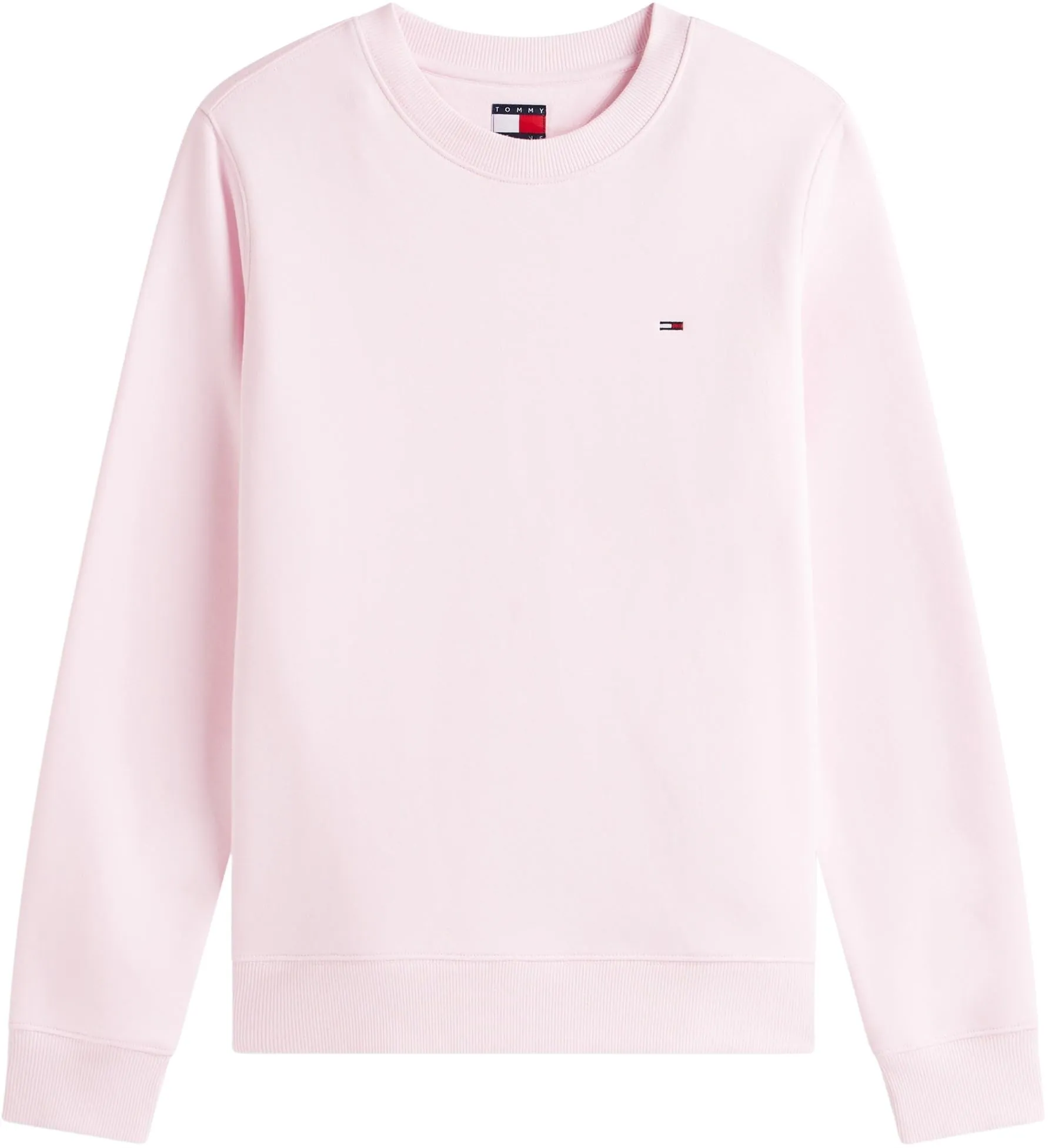 Tommy Jeans Tjw Reg S Flag Crew Dw0Dw19959, Felpa Pullover, Donna, Rosa (Light Pink), XXS - immagine 7