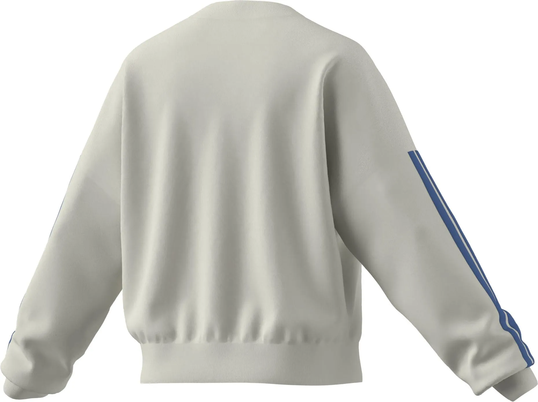 adidas Femme Essentials 3-Stripes French Terry Sweatshirt, off White/Ray Blue, S - immagine 2
