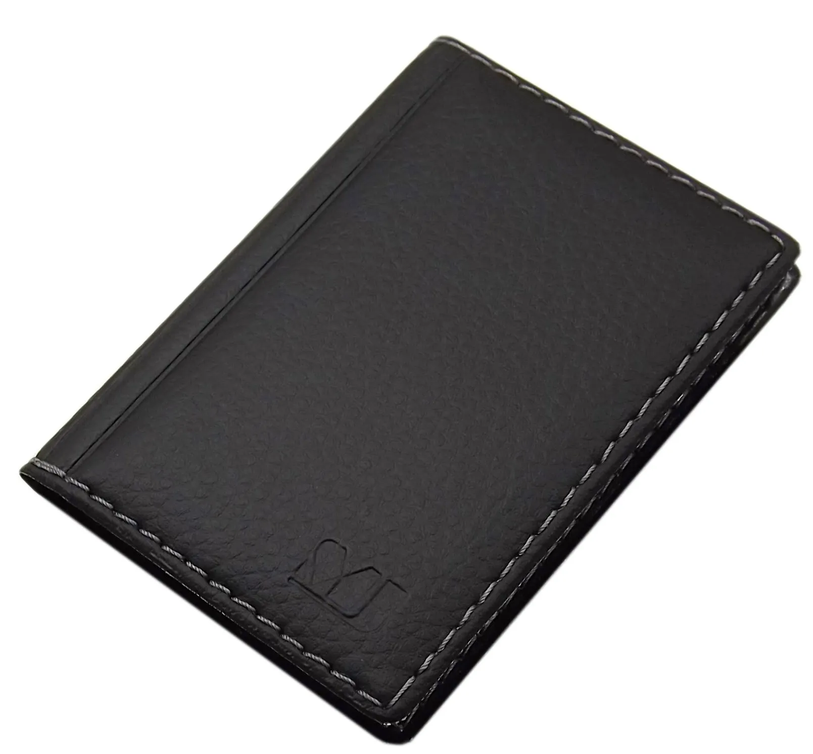myledershop Porta carte di credito con 12 scomparti MJ-Design-Germany Made in UE in diversi colori e designs (Design 2 / Nero) - immagine 1