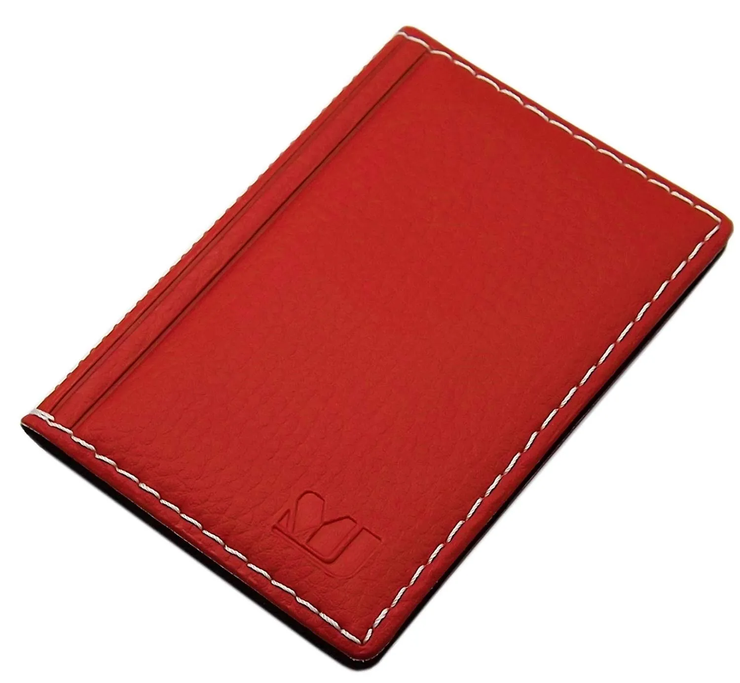 myledershop Porta carte di credito con 12 scomparti MJ-Design-Germany Made in UE in diversi colori e designs (Design 2 / Rosso) - immagine 1