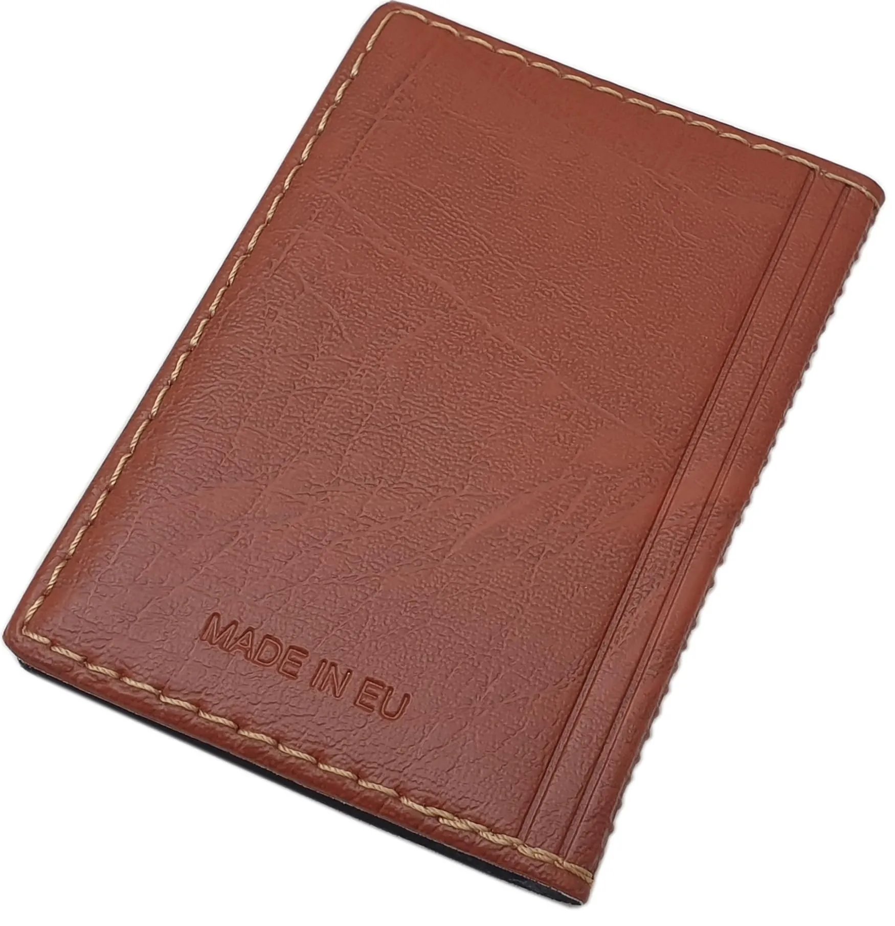 myledershop Porta carte di credito con 12 scomparti MJ-Design-Germany Made in UE in diversi colori e designs (Design 3 / Marrone) - immagine 2