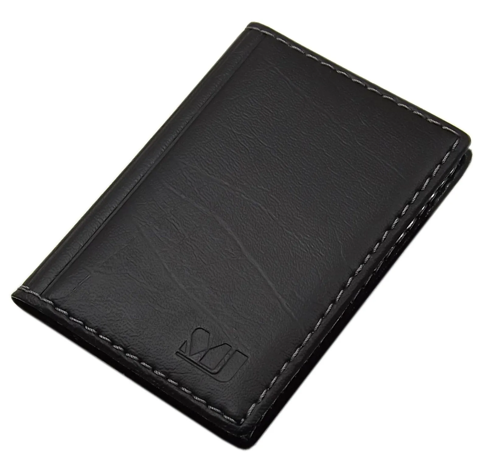 myledershop Porta carte di credito con 12 scomparti MJ-Design-Germany Made in UE in diversi colori e designs (Design 3 / Nero) - immagine 1