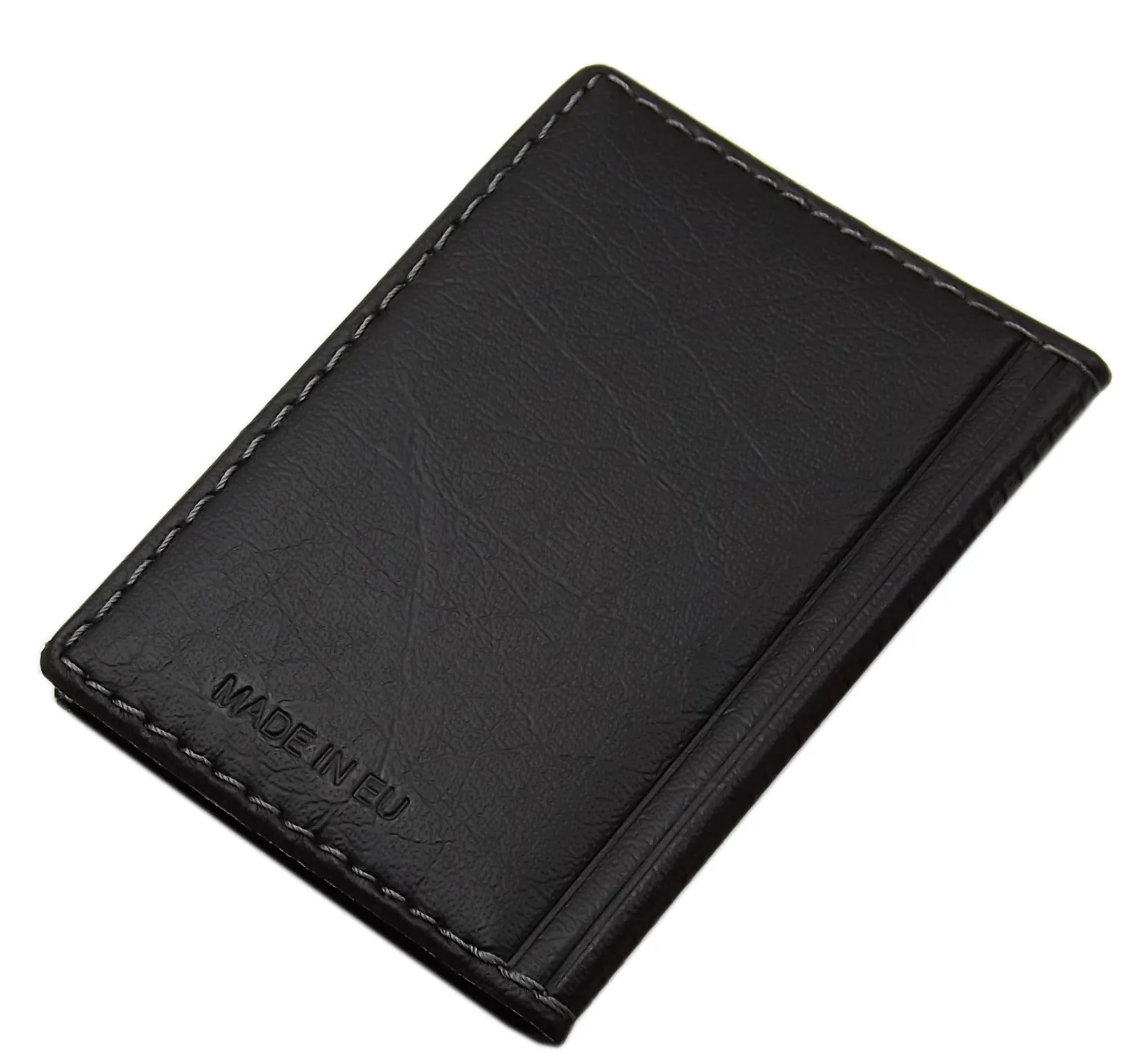 myledershop Porta carte di credito con 12 scomparti MJ-Design-Germany Made in UE in diversi colori e designs (Design 3 / Nero) - immagine 2