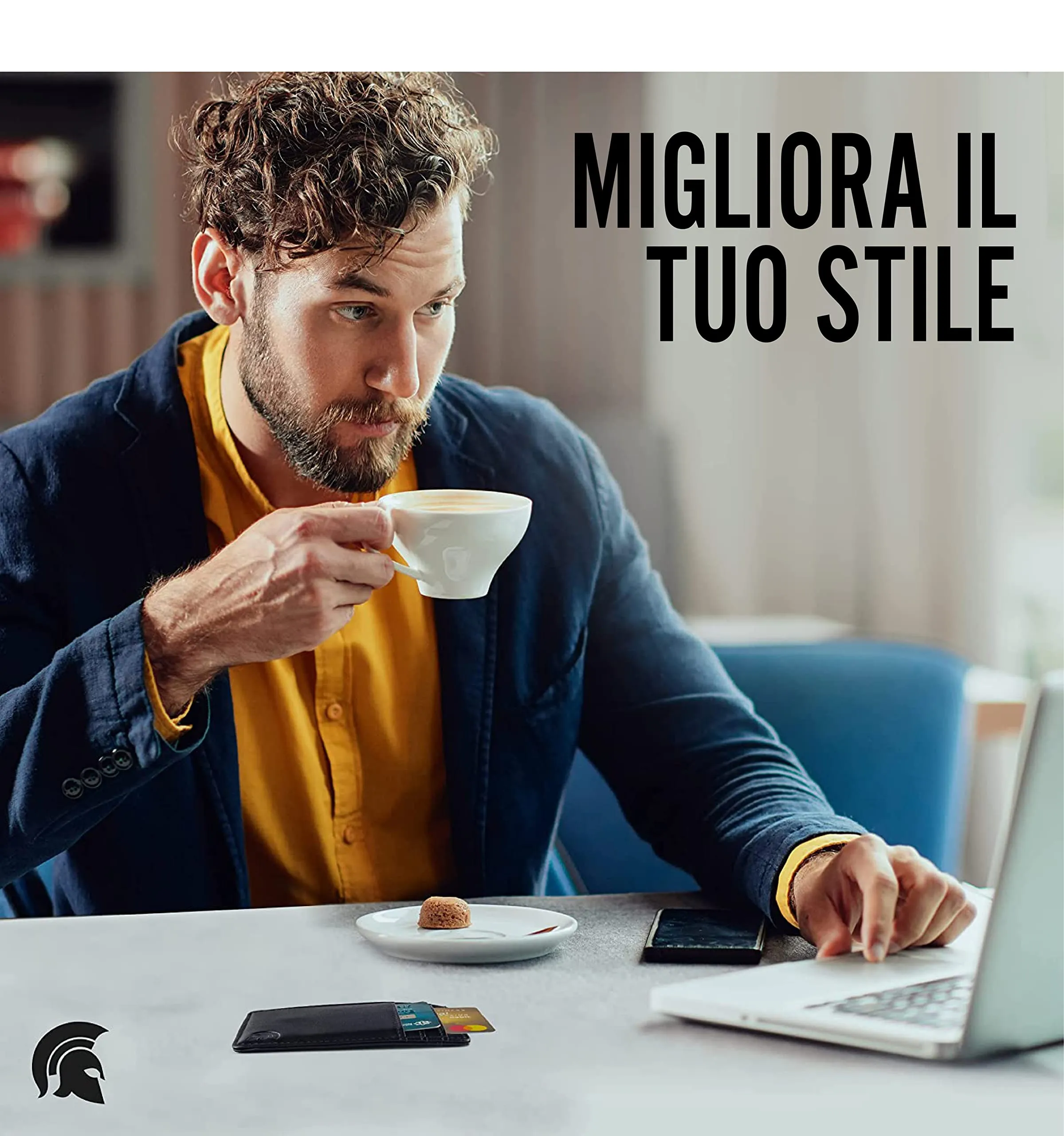 POWR - Portatessere Uomo - Portafoglio Uomo Slim - Porta Badge RFID - Porta Carte Di Credito Uomo - Mini Wallet Tascabile - Portaschede Sottile - Smart Card Holder Wallet - immagine 6