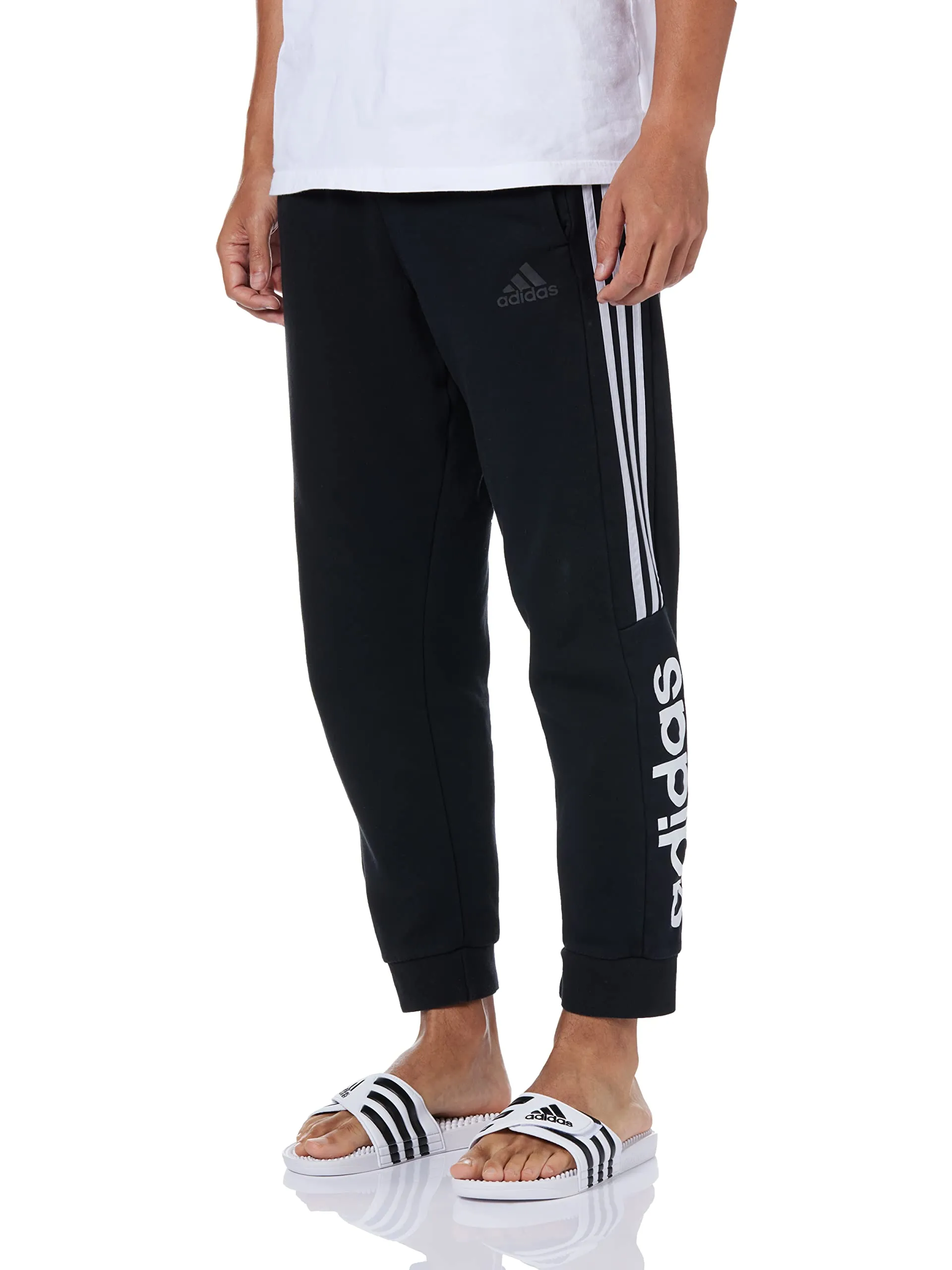 adidas Unisex - Adulto Adissage Slides Sandal, Cloud White / Core Black / Cloud White, 44.5 EU - immagine 2