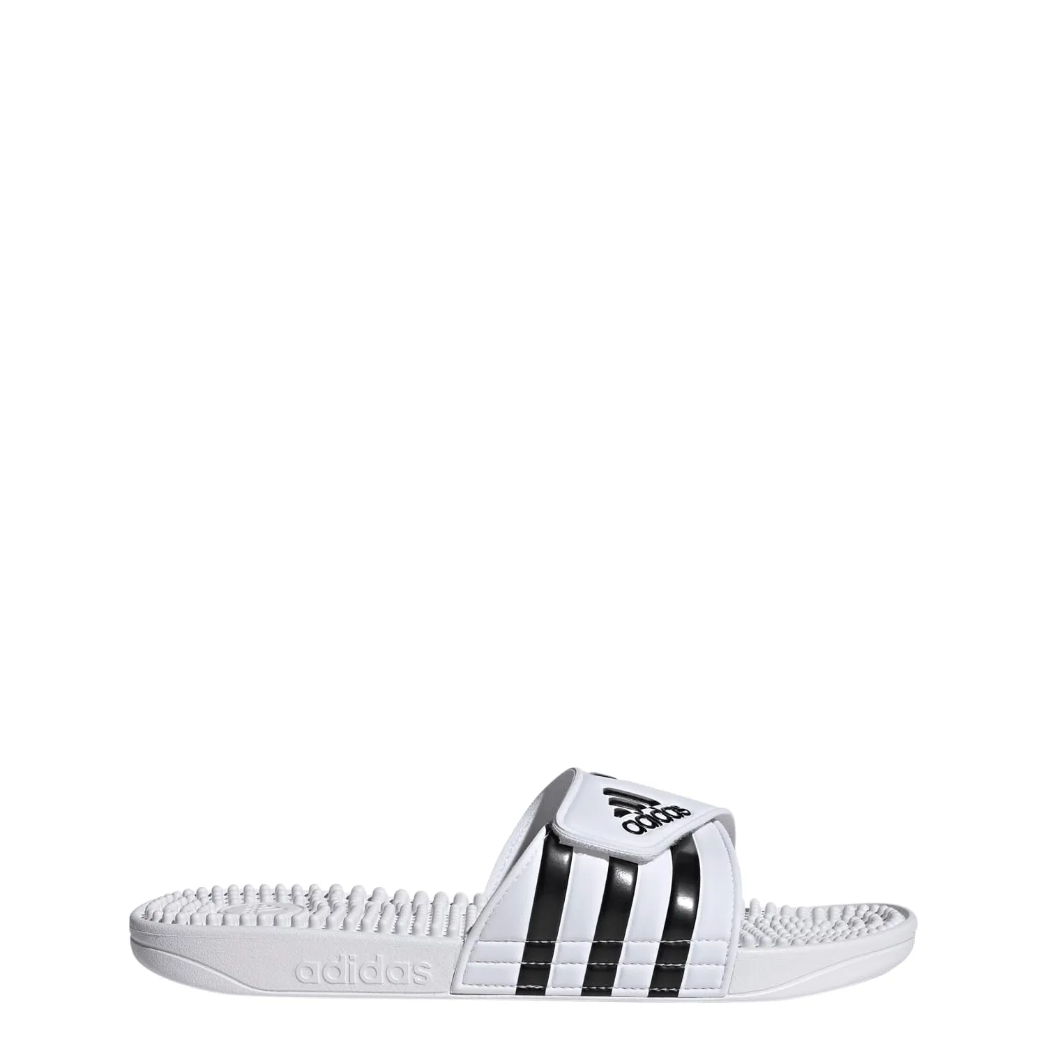 adidas Unisex - Adulto Adissage Slides Sandal, Cloud White / Core Black / Cloud White, 44.5 EU - immagine 3