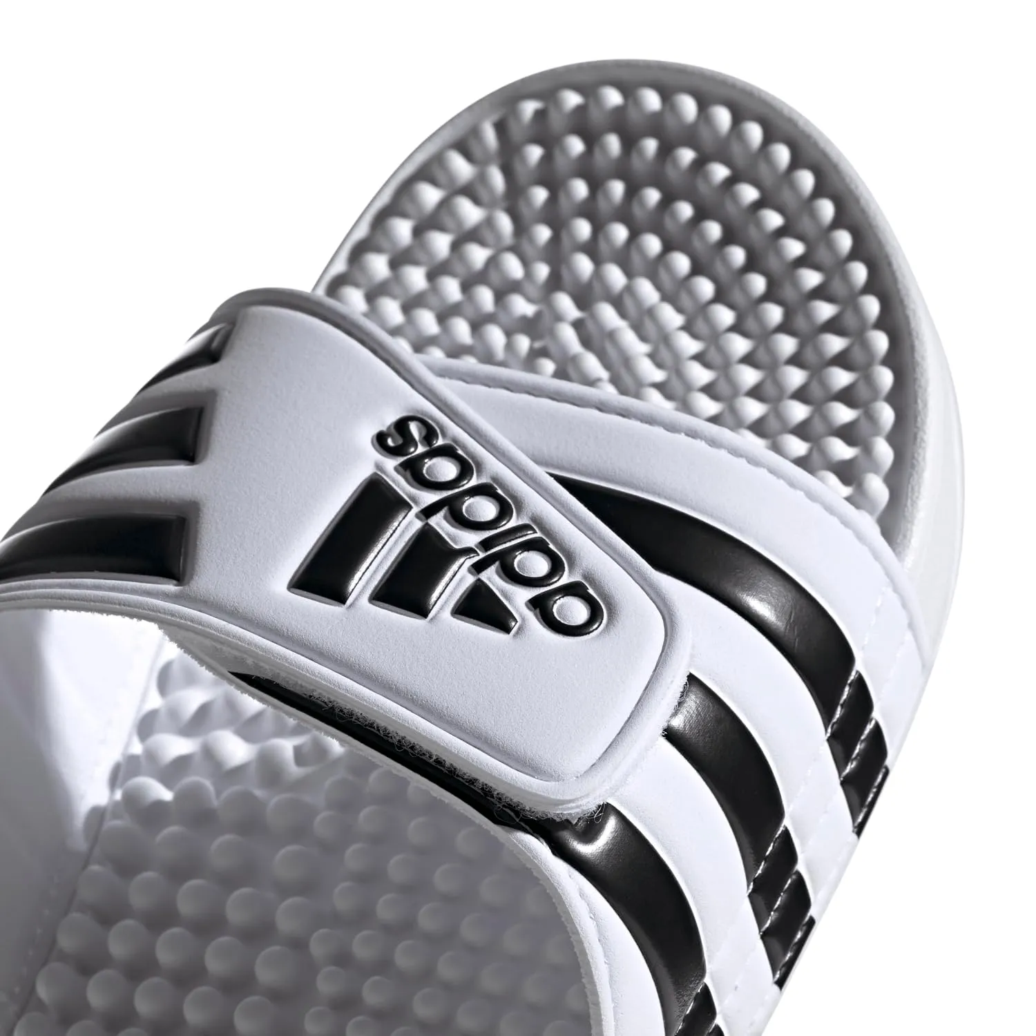adidas Unisex - Adulto Adissage Slides Sandal, Cloud White / Core Black / Cloud White, 40.5 EU - immagine 9